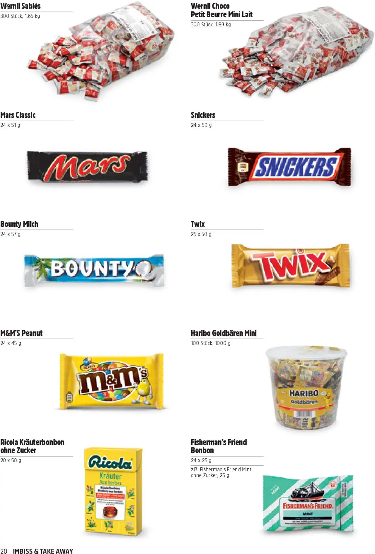 TopCC Aktionen Imbiss & Take Away  ab 06.06.2025 | Seite: 20 | Produkte: Snickers, Mars, Milch, Zucker