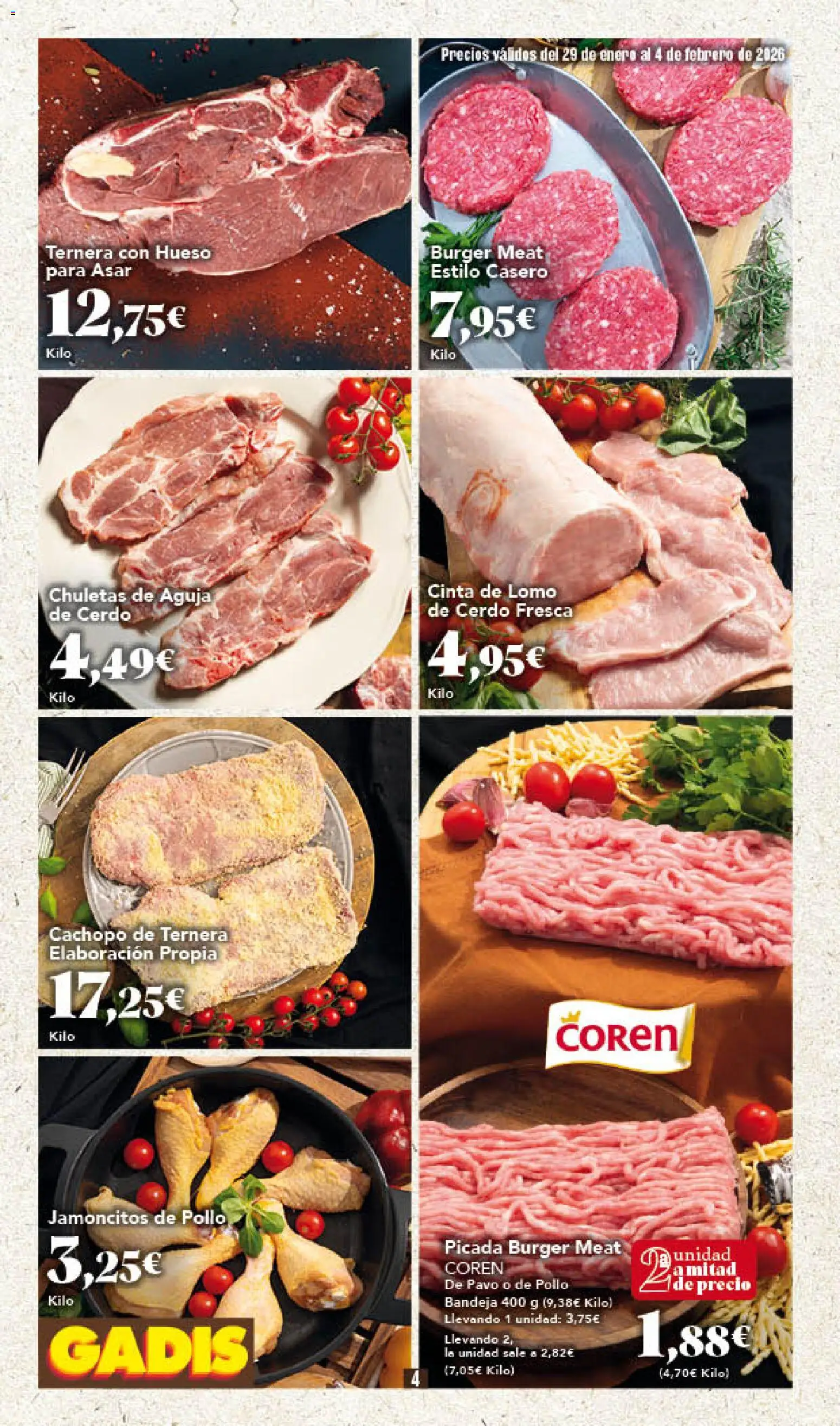 Gadis - folleto │ válido desde el 29.01.2026 | Página: 4 | Productos: Cerdo, Bandeja