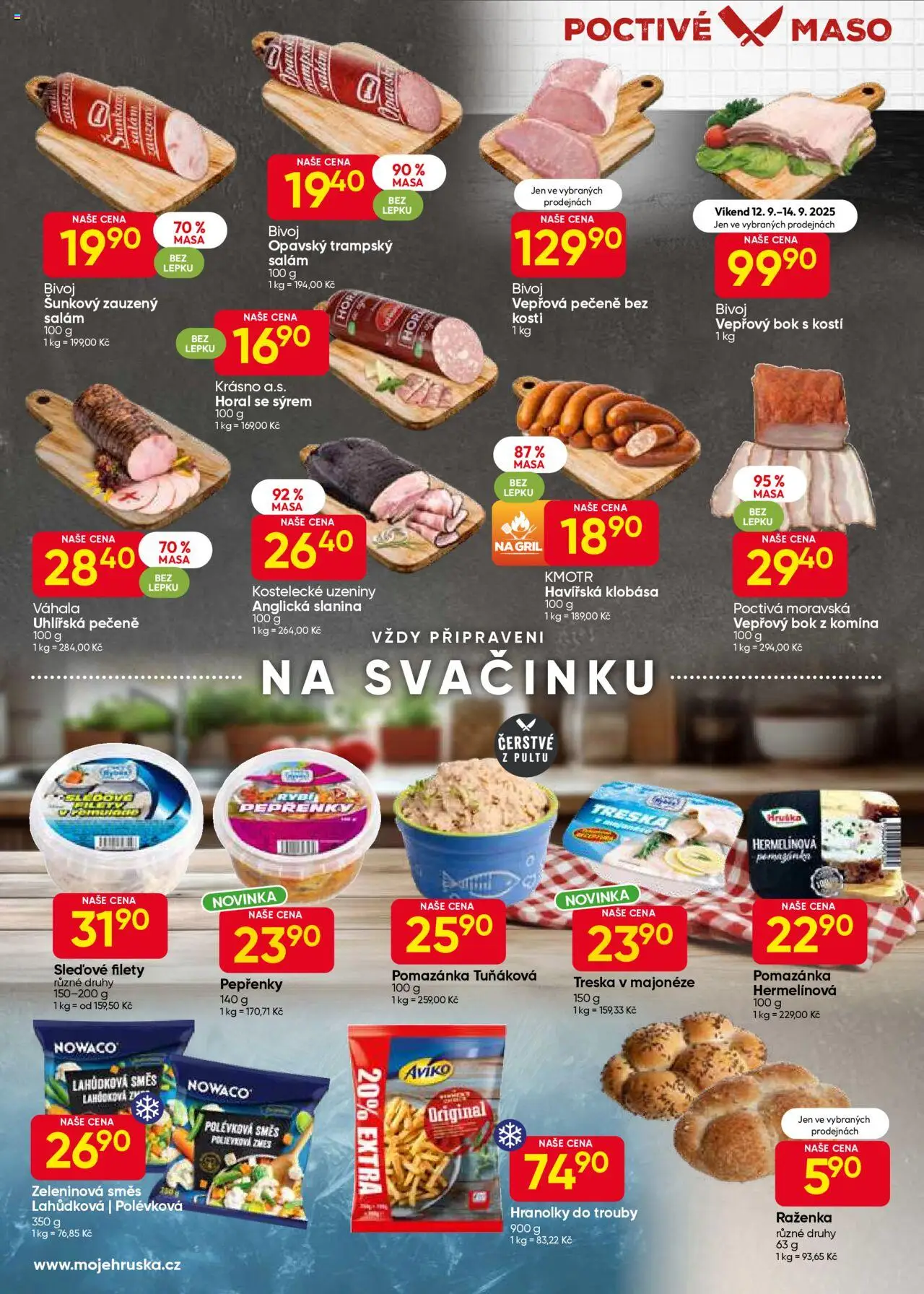 Hruška leták od 09.09.2025 | Strana: 2 | Produkty: Salám, Anglická slanina, Uzeniny, Gril