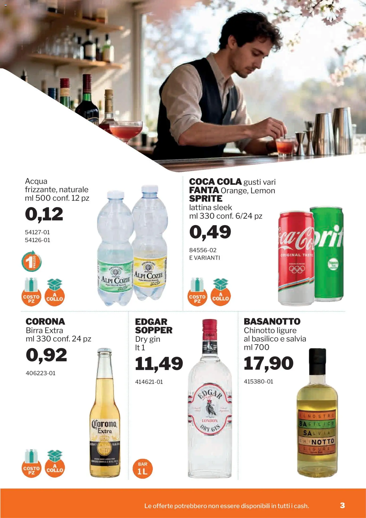 Volantino Sogegross del 25.03.2026 | Pagina: 3 | Prodotti: Birra, Gin, Acqua, Fanta