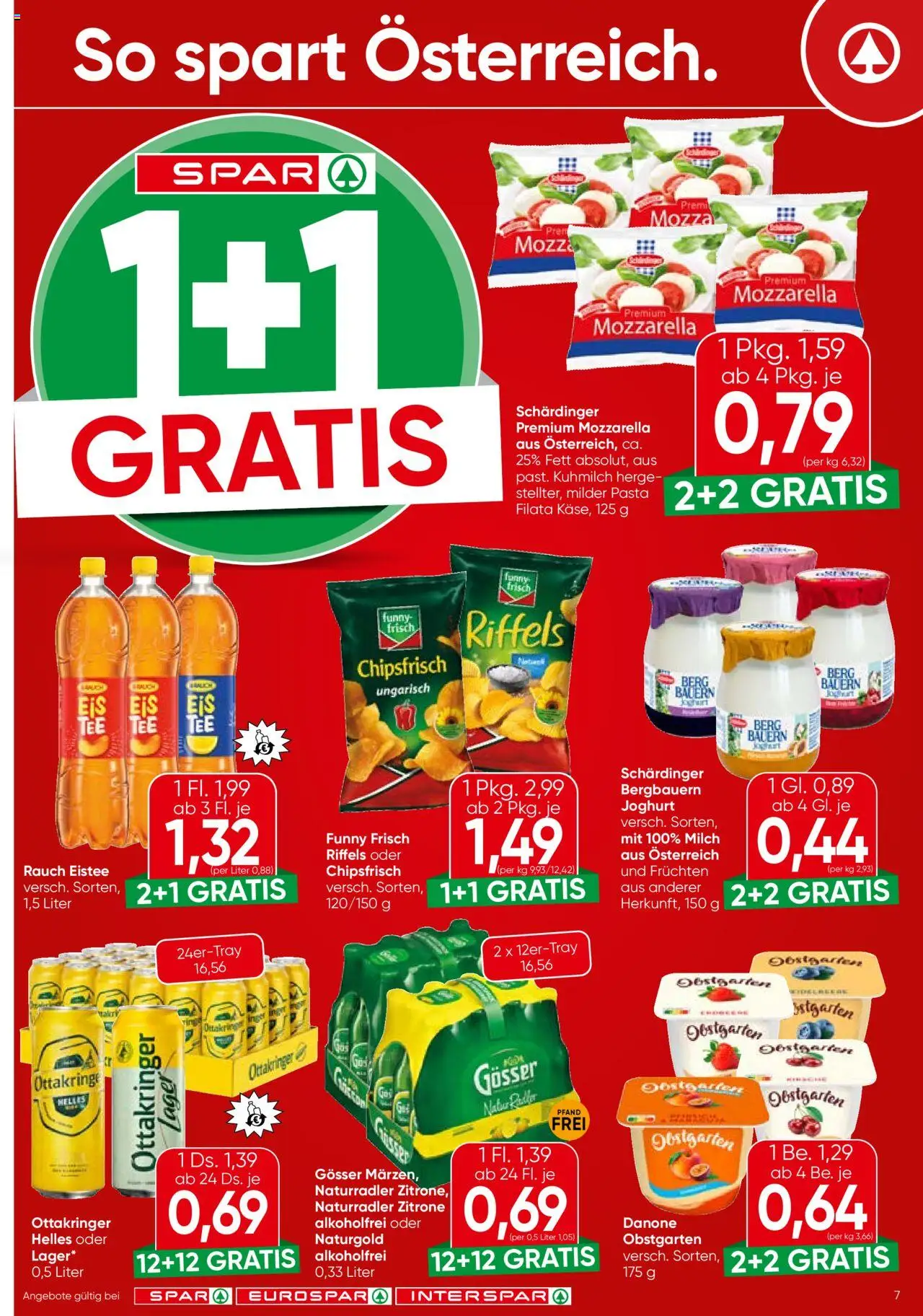 Spar Flugblatt - Salzburg gültig ab 04.09.2025 | Seite: 7 | Produkte: Pasta, Zitrone, Milch, Joghurt