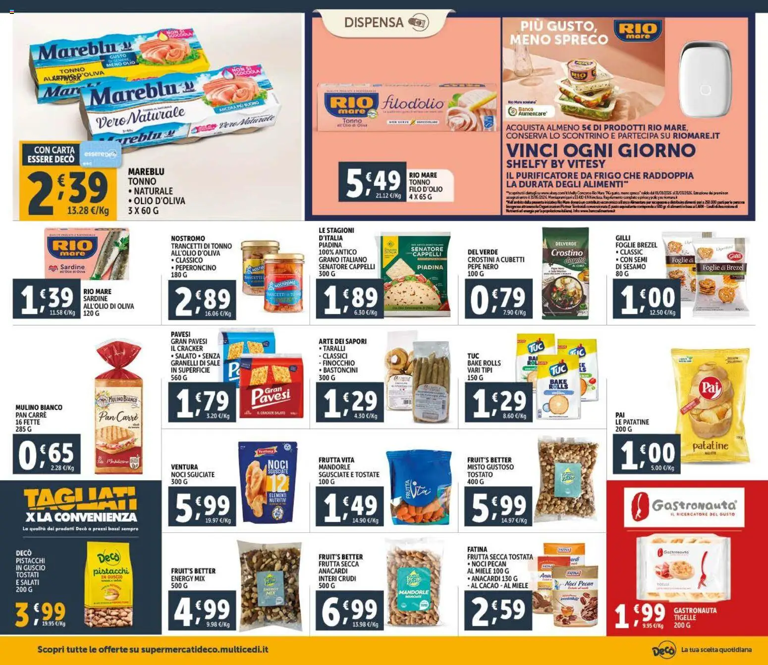 Volantino Decò del 09.01.2026 | Pagina: 14 | Prodotti: Frutta, Mandorle, Tonno, Cacao