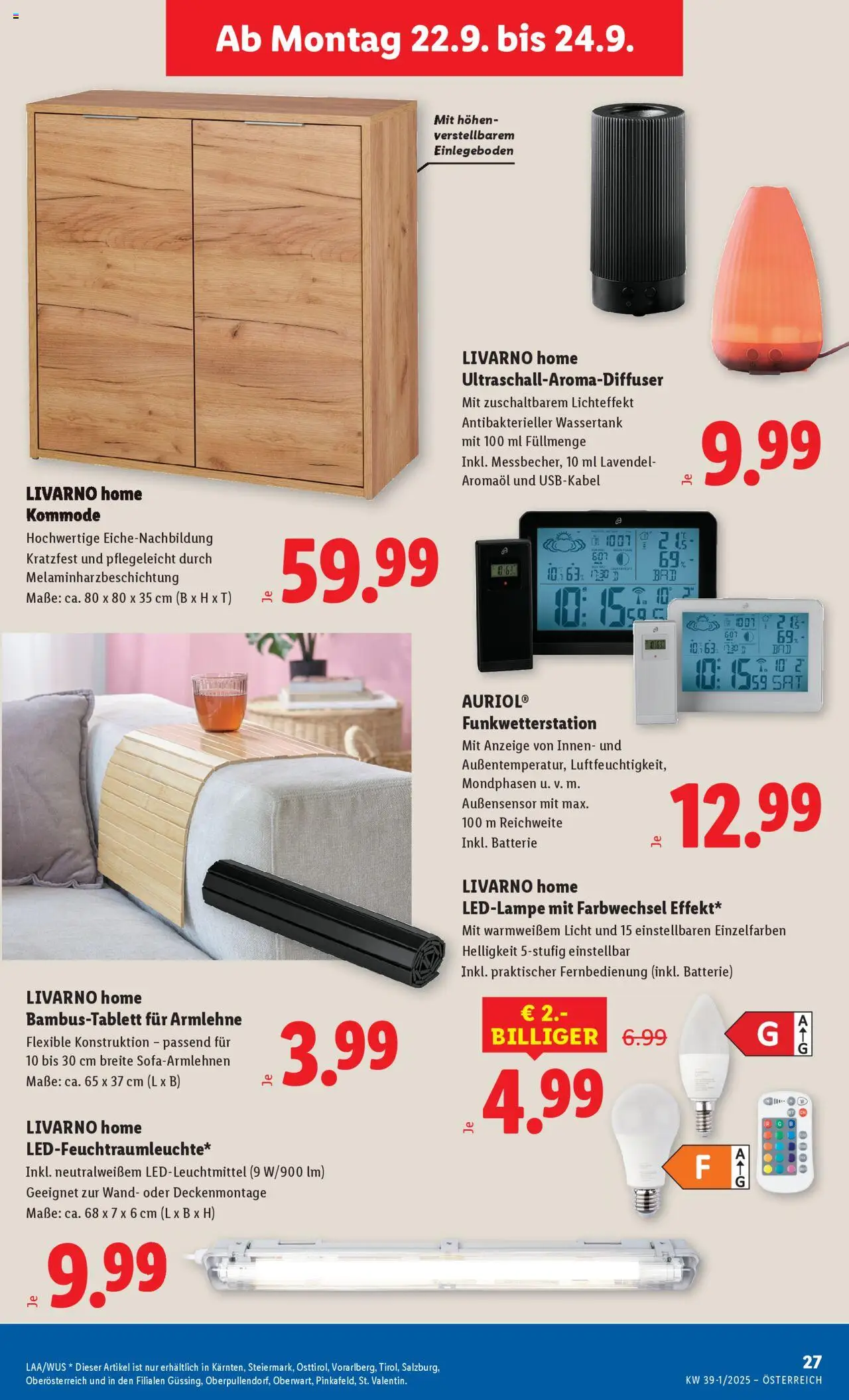 Lidl Flugblatt - Oberpullendorf, Güssing, Oberwart gültig ab 18.09.2025 | Seite: 31 | Produkte: Kommode, Batterie