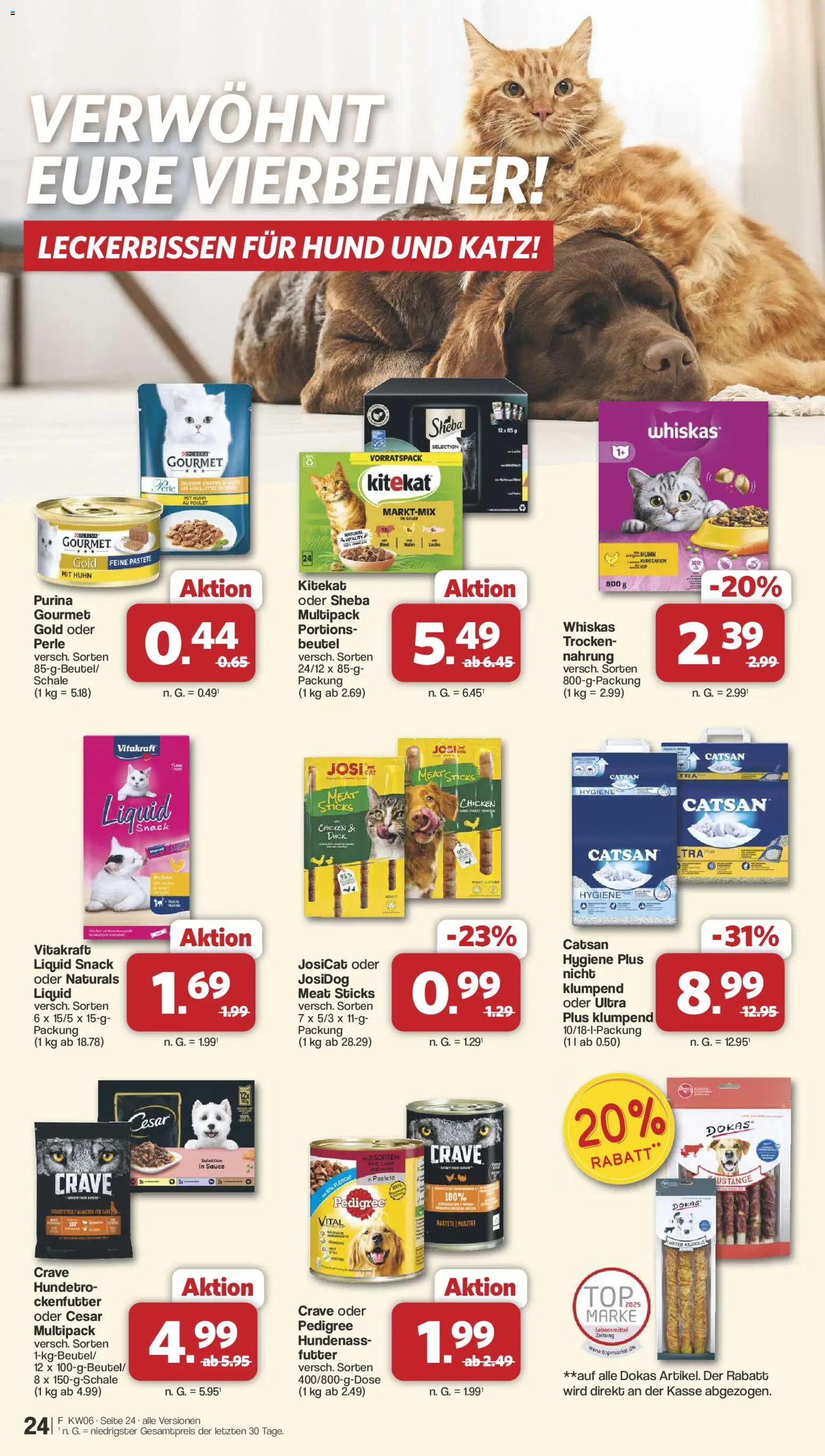 Famila Nordwest Prospekt 	 – gültig ab 02.02.2026 | Seite: 25 | Produkte: Catsan, Lachs, Pedigree, Whiskas