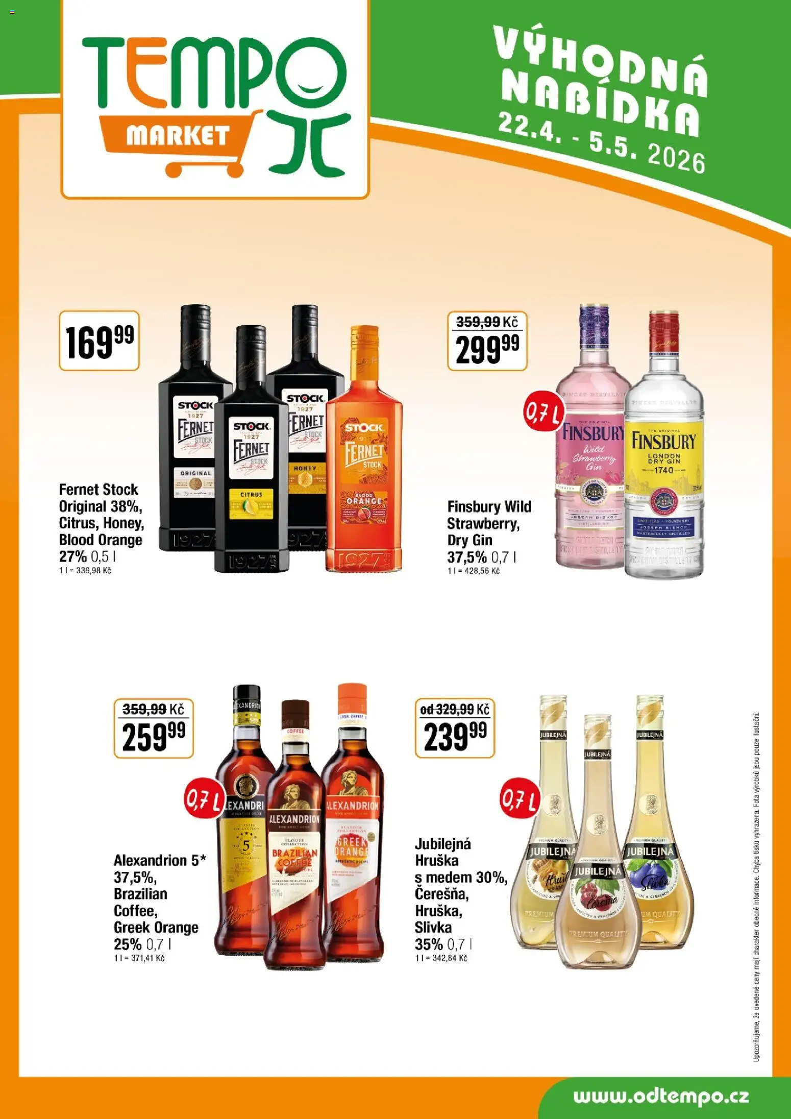 Tempo leták od 22.04.2026 | Strana: 9 | Produkty: Gin, Fernet, Dry gin