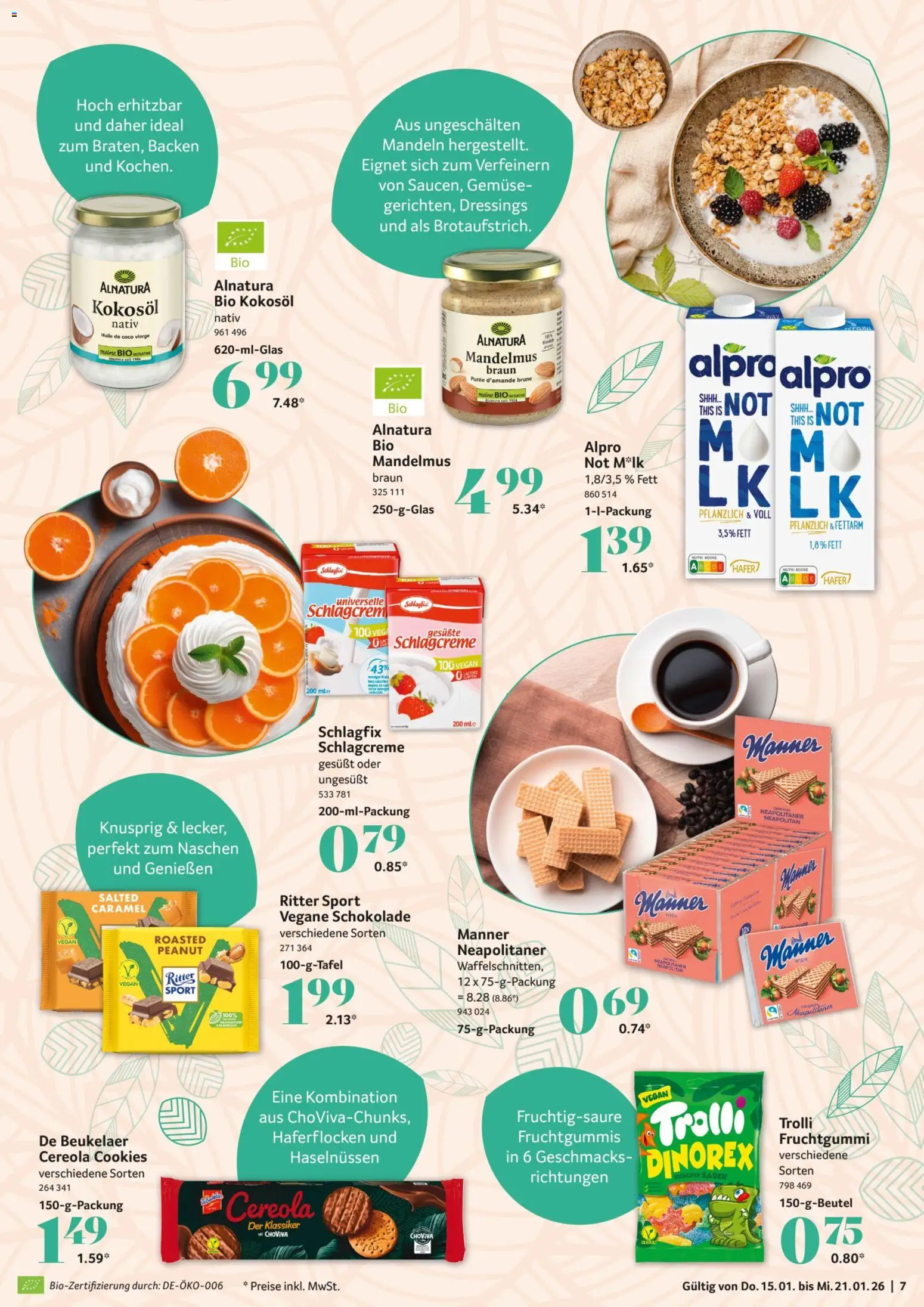 Selgros Prospekt 	 – gültig ab 15.01.2026 | Seite: 7 | Produkte: Schokolade, Mandeln, Alpro, Gemüse