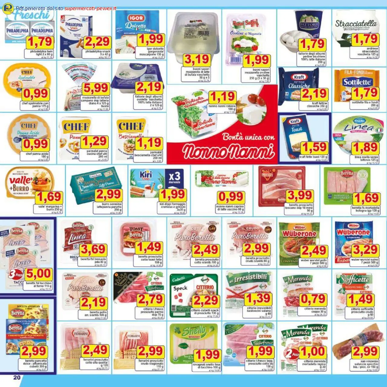 Volantino Pewex del 17.09.2025 | Pagina: 20 | Prodotti: Suino, Prosciutto, Mortadella, Margarina