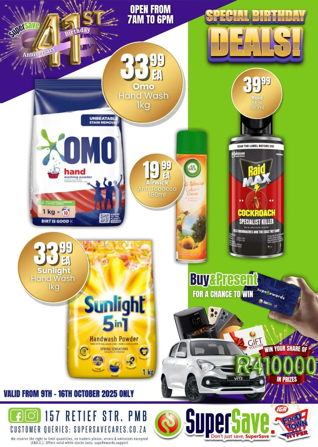 New Super Save catalogue – valid from 09.10.2025 | Page: 96 | Products: Handwash, Eggs, Powder, Washing powder