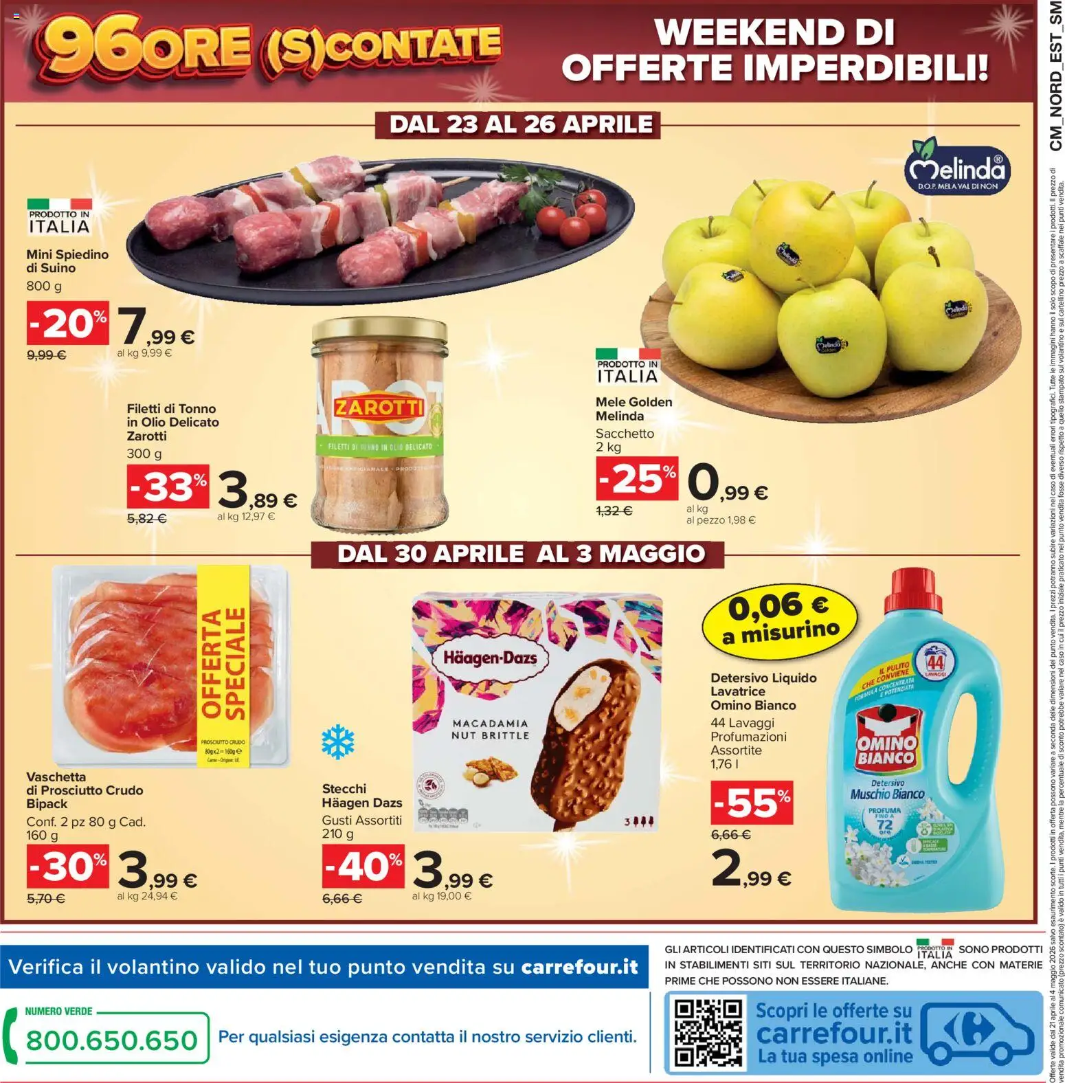 Volantino Carrefour del 21.04.2026 | Pagina: 24 | Prodotti: Prosciutto Crudo, Olio, Prosciutto, Tonno