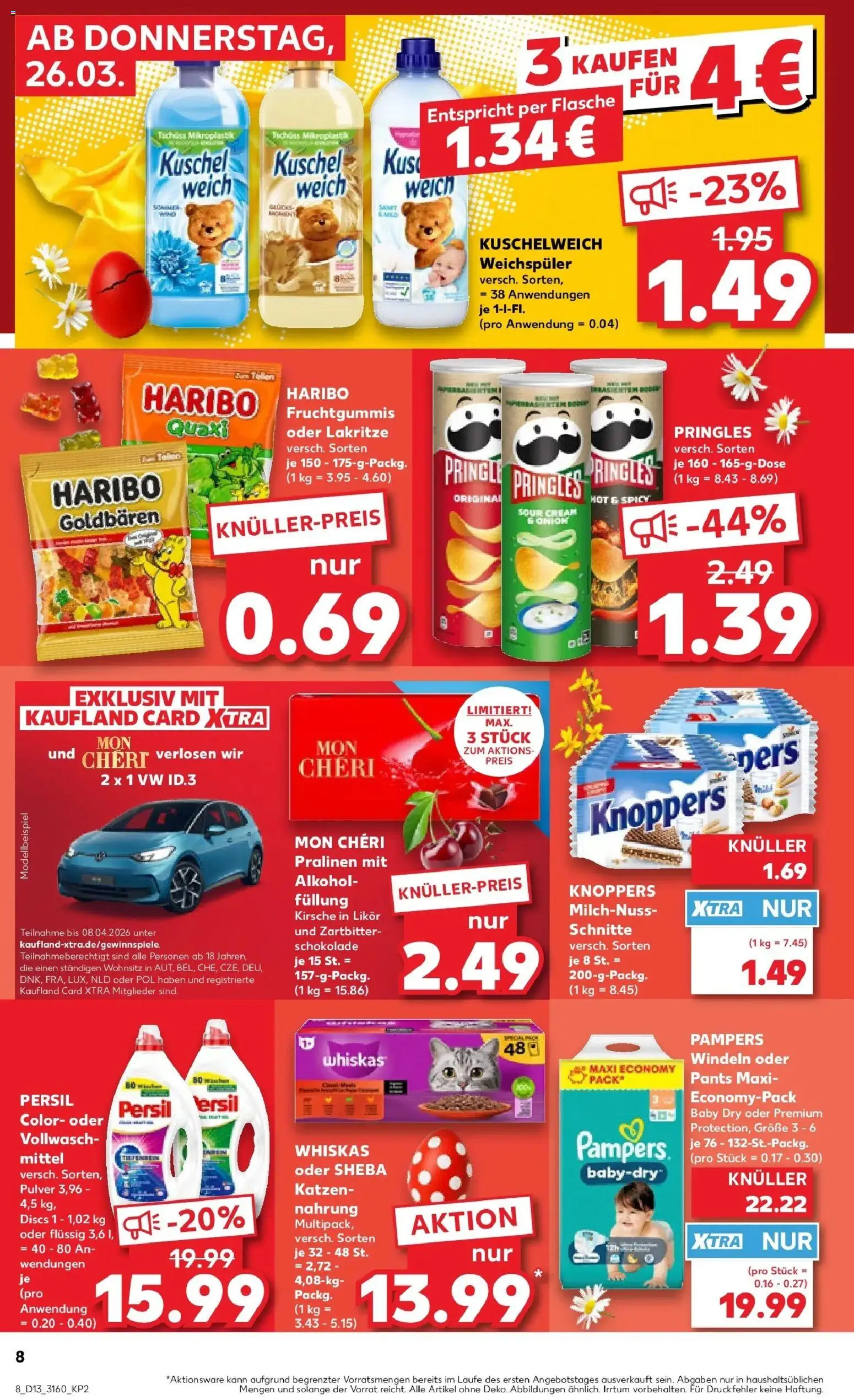 Kaufland Prospekt Löbau	 – gültig ab 26.03.2026 | Seite: 8 | Produkte: Sheba, Likör, Kuschelweich, Persil