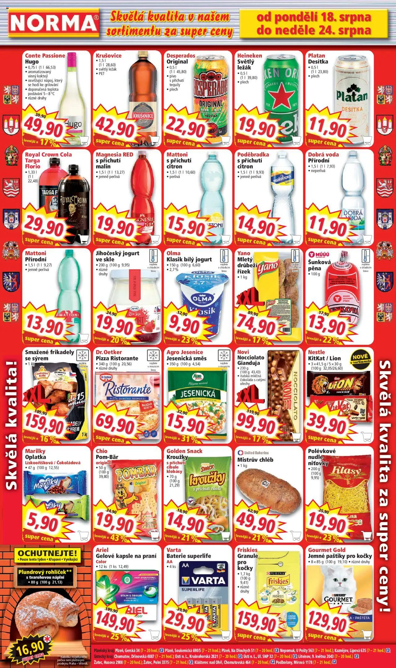 Norma leták od 18.08.2025 | Strana: 6 | Produkty: Pizza Quattro Formaggi, Magnesia, Bílý jogurt, Cibule