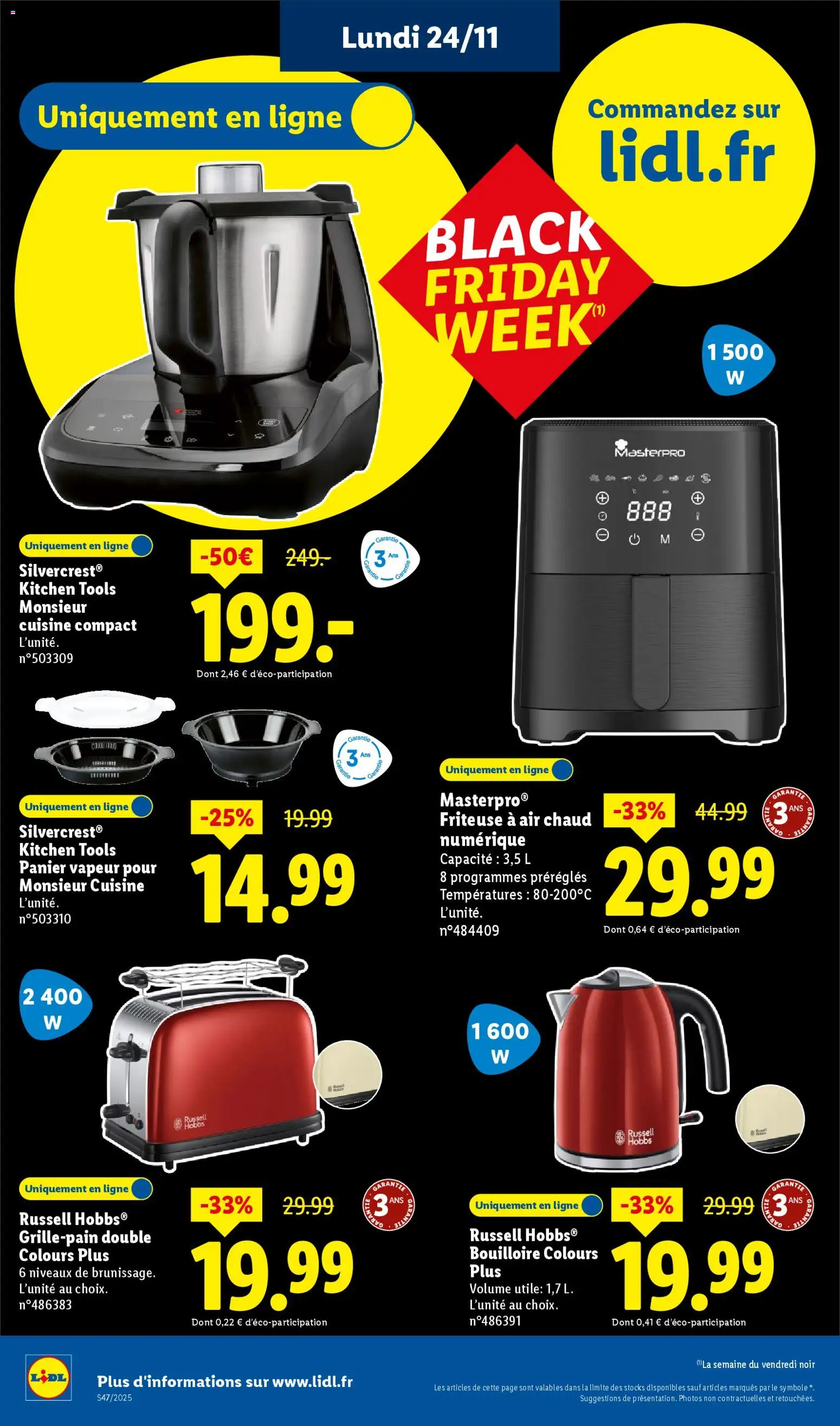 {H1} | Page: 7 | Produits: Bouilloire, Grille-pain, Toaster, Air fryer