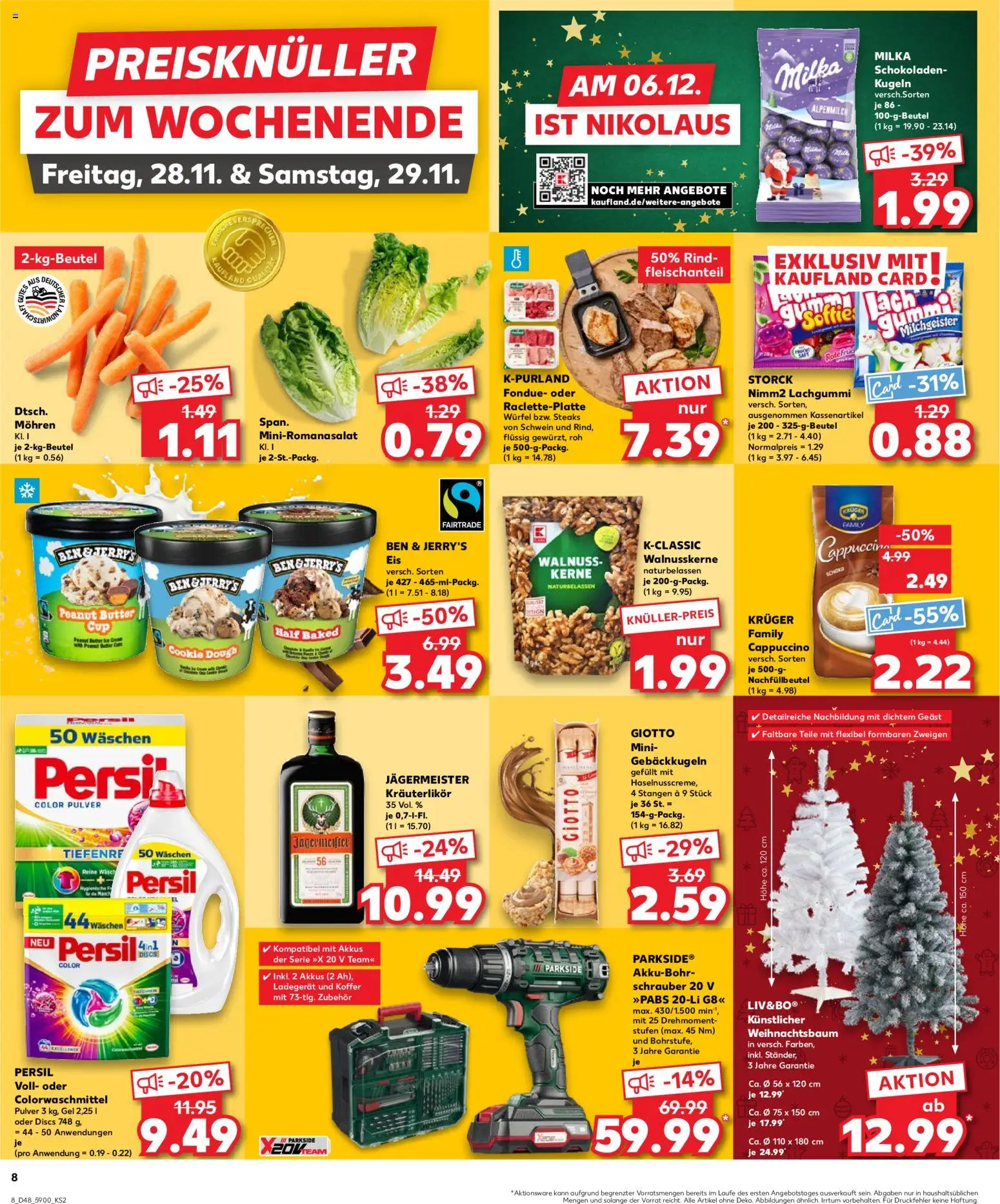 Kaufland prospekt Potsdam	 – gültig ab 30.11.2025 | Seite: 8 | Produkte: Ben & Jerry's, Raclette, Koffer, Eis
