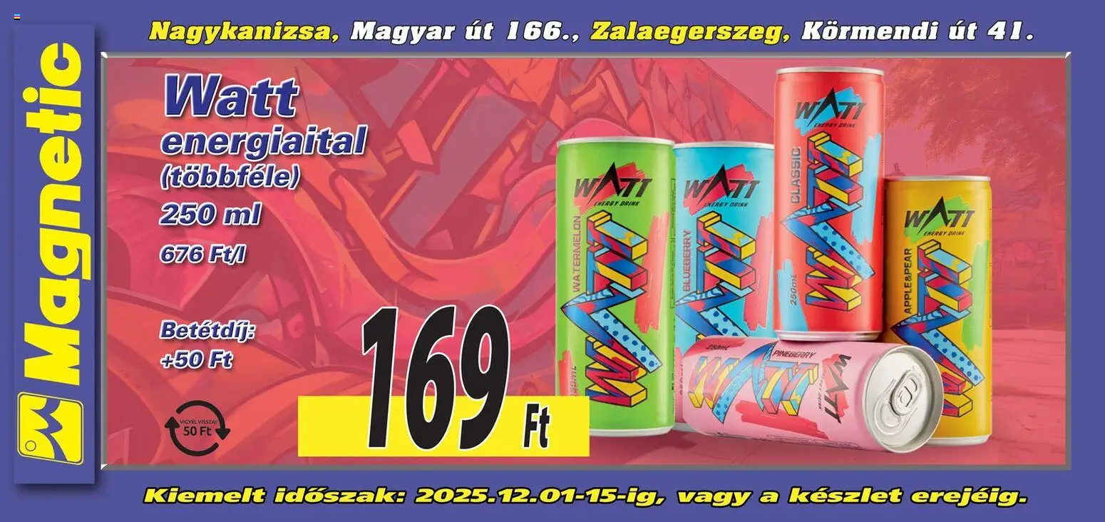 Magnetic akciós ujság - amely érvényes a következő dátumtól: 01.12.2025 | Oldal: 5 | Termékek: Energiaital
