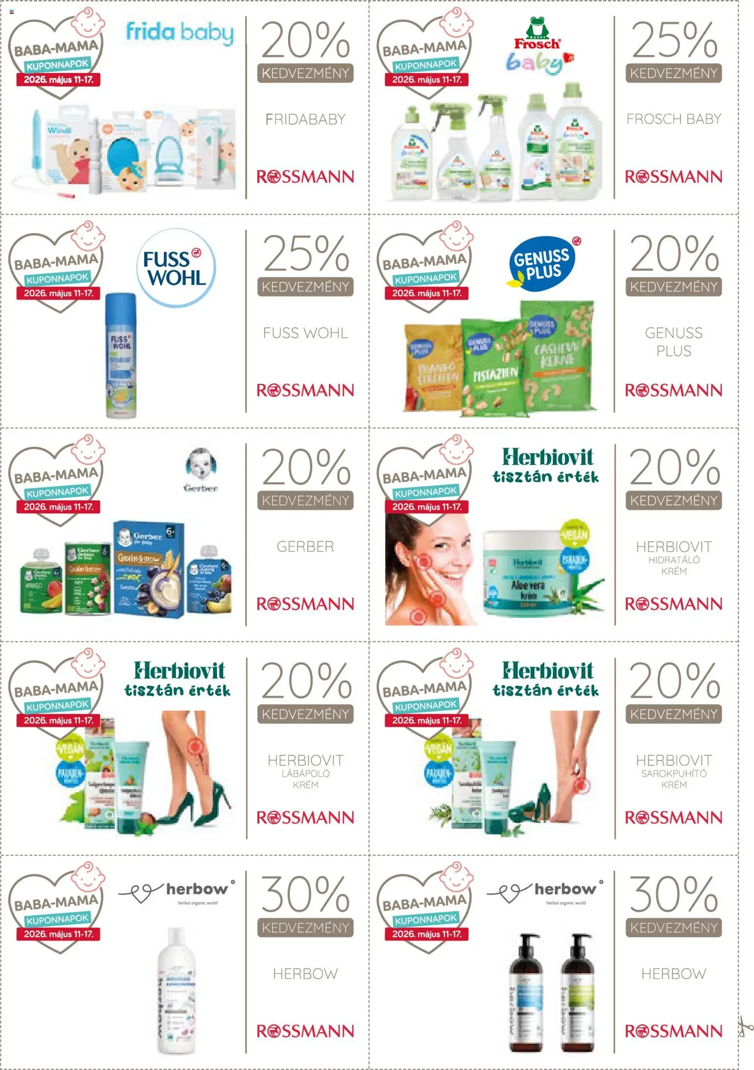 Rossmann akciós ujság - amely érvényes a következő dátumtól: 11.05.2026 | Oldal: 12 | Termékek: Sarokpuhító