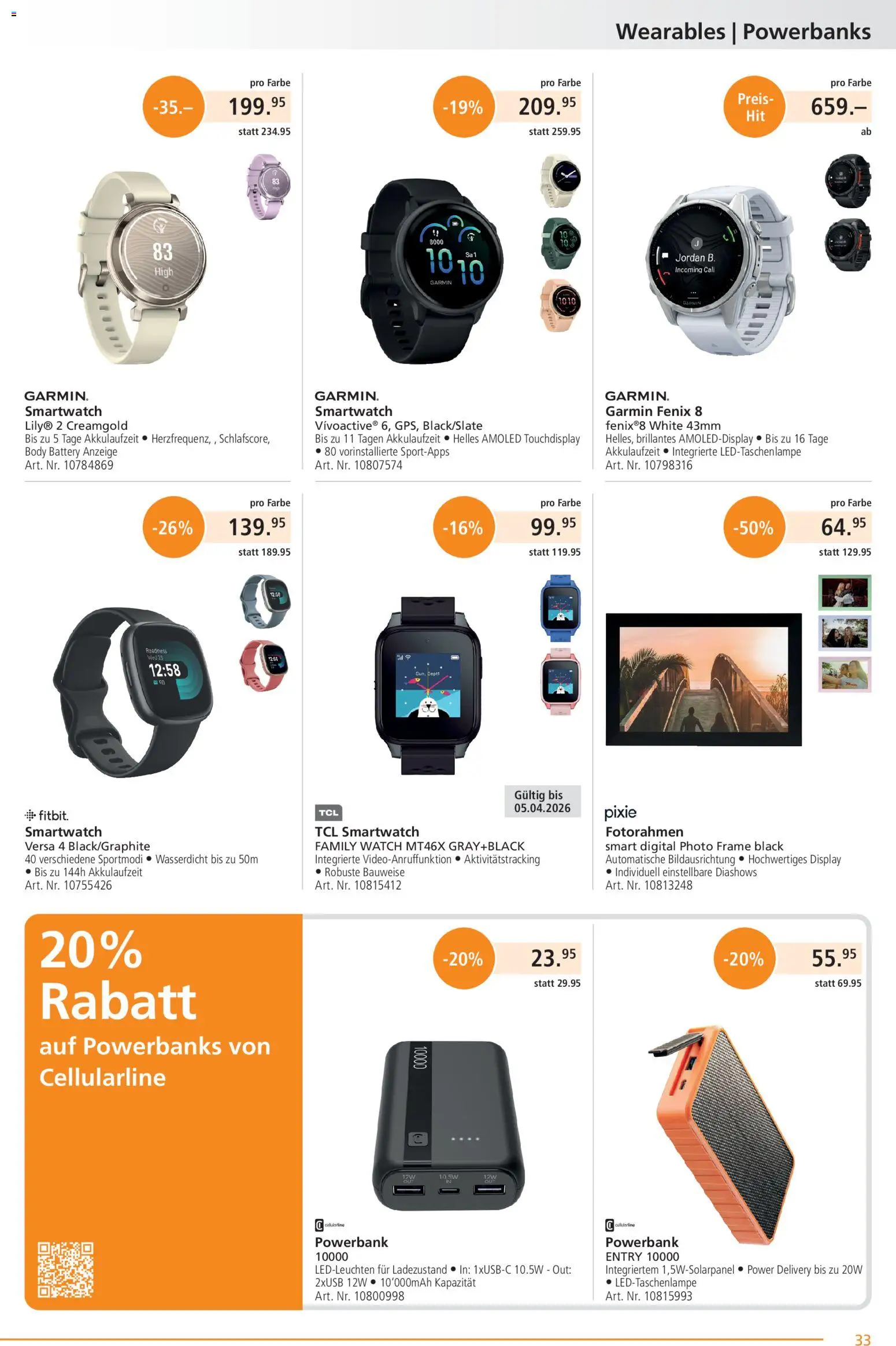 Fust aktionen – gültig ab 23.03.2026 | Seite: 33 | Produkte: Smartwatch, Powerbank