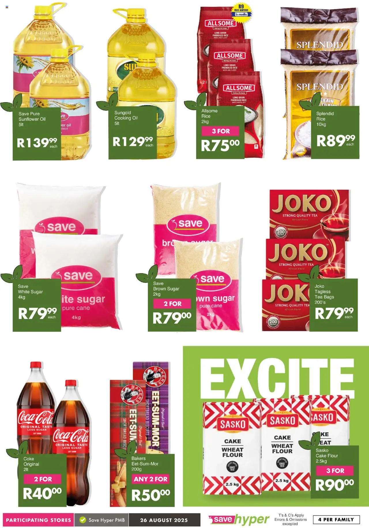 Save Market Day │ valid from 26.08.2025 | Page: 12 | Products: Cake, Flour, Biscuits, Rice