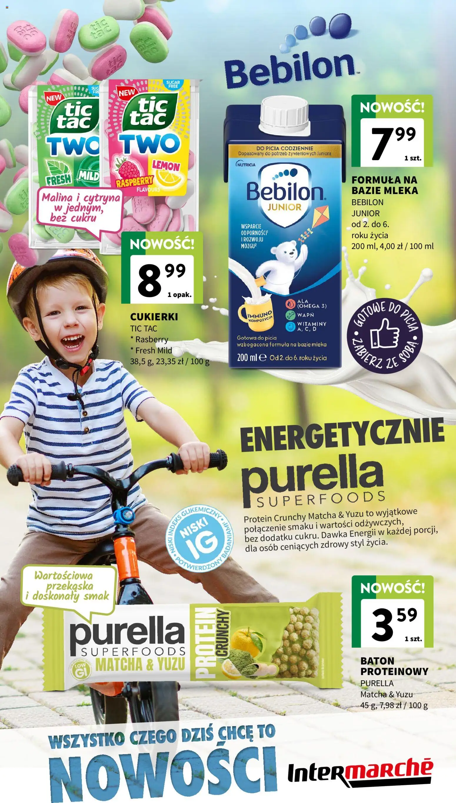 Intermarche gazetka - Nowości od 08.04.2026 | Strona: 4 | Produkty: Malina, Mleka, Baton, Cukierki