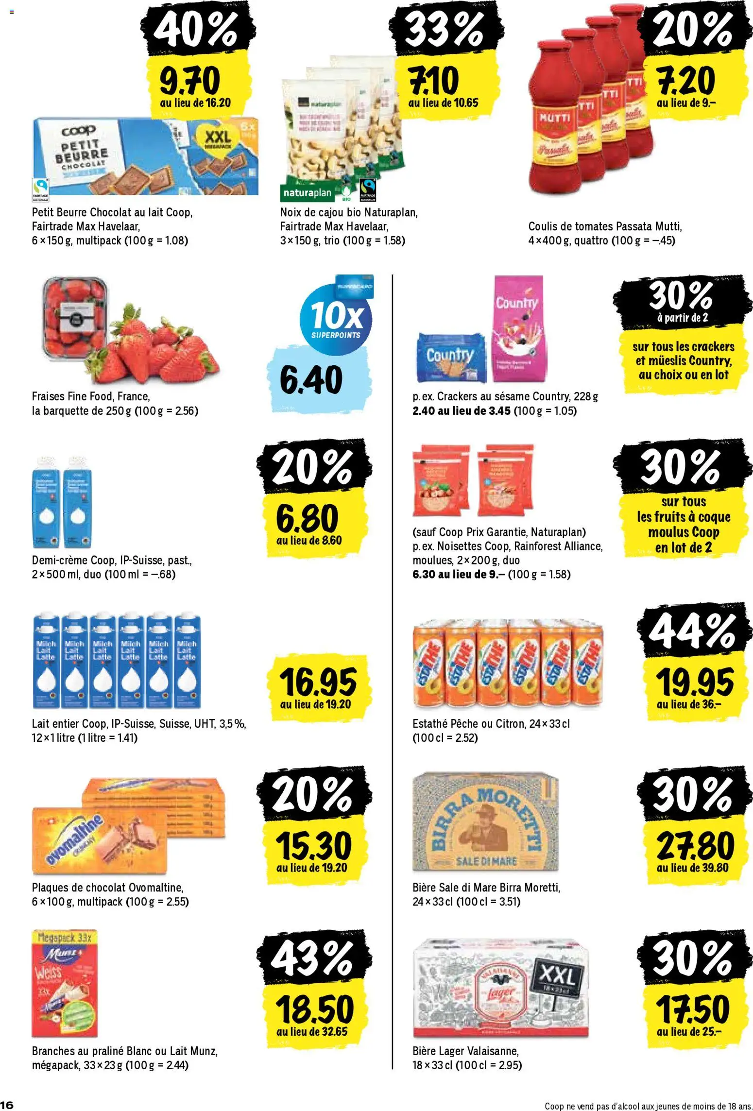 Coop aktionen FR – gültig ab 16.04.2026 | Seite: 16 | Produkte: Milch