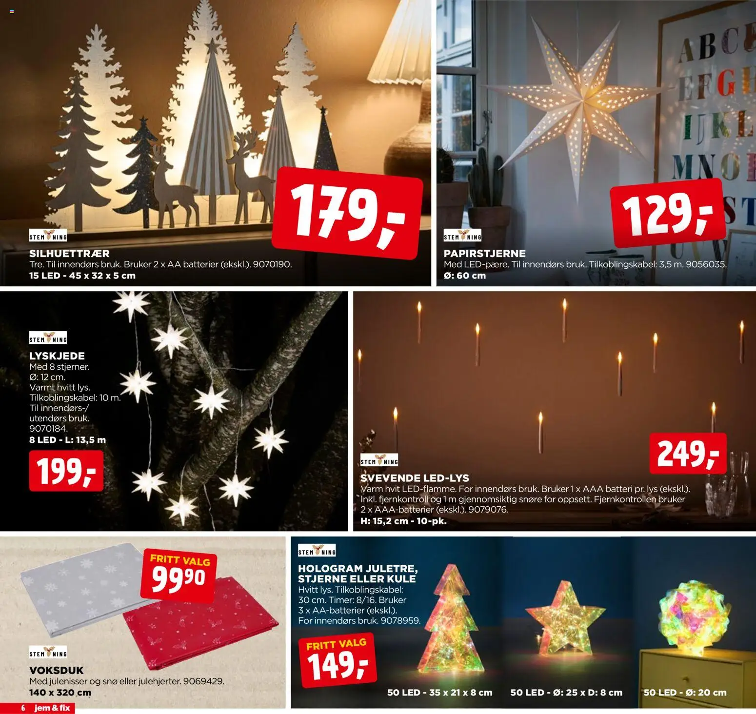 {H1} | Side: 6 | Produkter: Fjernkontroll, Lys, Batteri, Crème fouettée