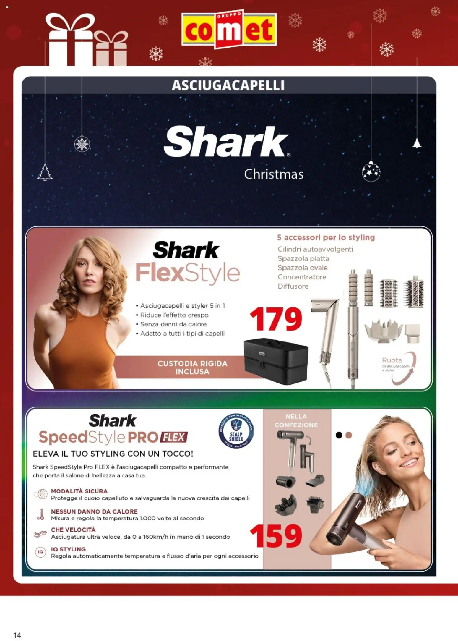Volantino Comet del 01.12.2025 | Pagina: 14 | Prodotti: Spazzola, Asciugacapelli