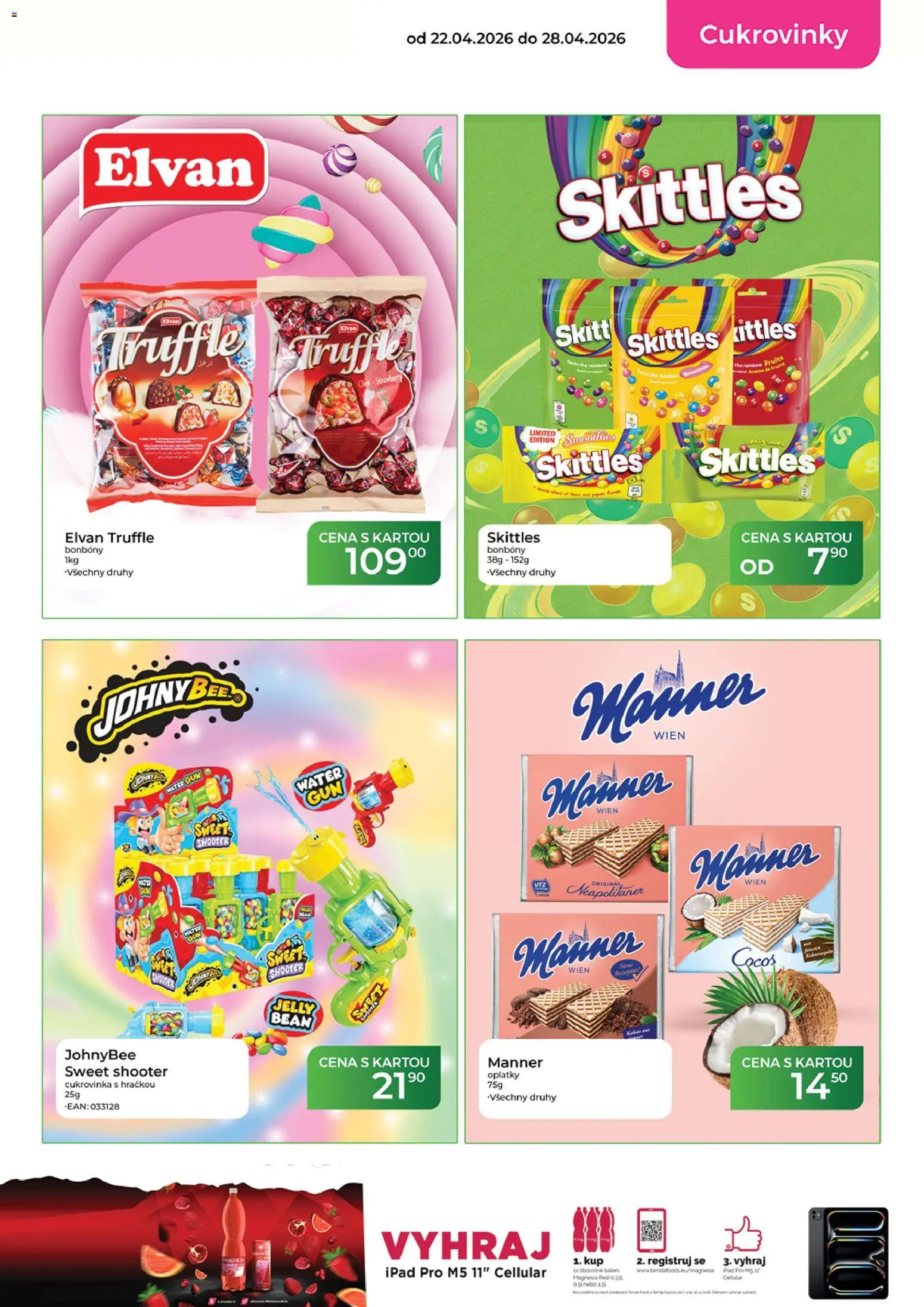 Tamda Foods leták od 22.04.2026 | Strana: 33 | Produkty: Bonbóny, Skittles, Ipad, Oplatky