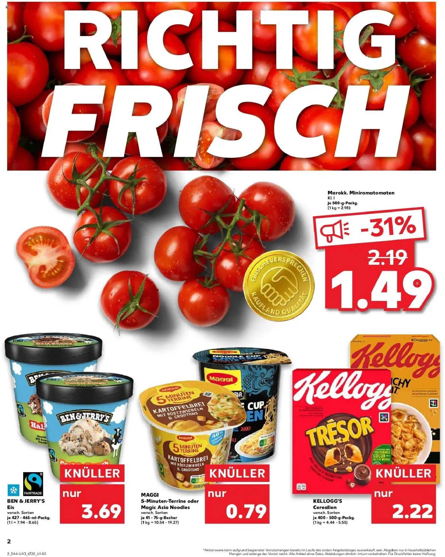 Kaufland prospekt Schrobenhausen	 – gültig ab 30.10.2025 | Seite: 2 | Produkte: Maggi, Kellogg's, Ben & Jerry's, Eis