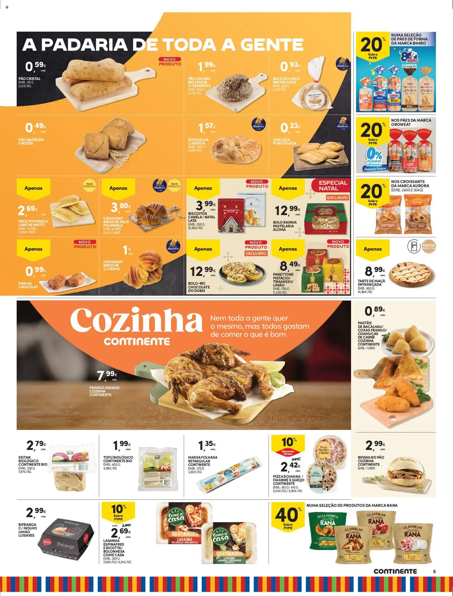 Continente - Madeira │ válido de 25.11.2025 | Página: 5 | Produtos: Espinafres, Bolo, Queijo, Abóbora