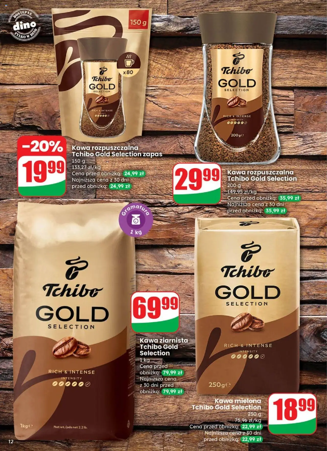 Dino Gazetka od 17.09.2025 | Strona: 12 | Produkty: Kawa ziarnista, Kawa rozpuszczalna, Tchibo, Kawa