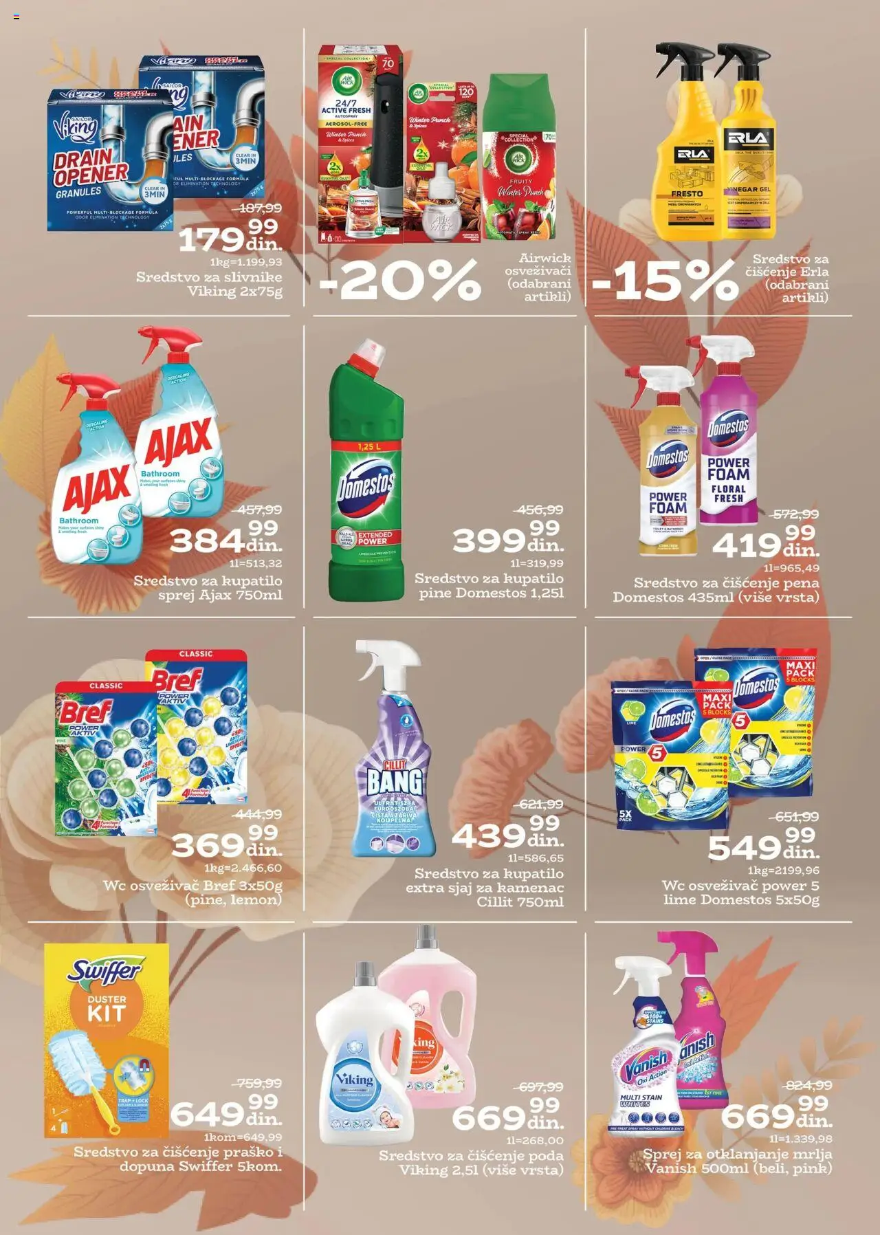 Univerexport katalog - važi od 14.10.2025 | Strana: 7 | Proizvode: Bref, Cillit Bang, Kupatilo, Ajax