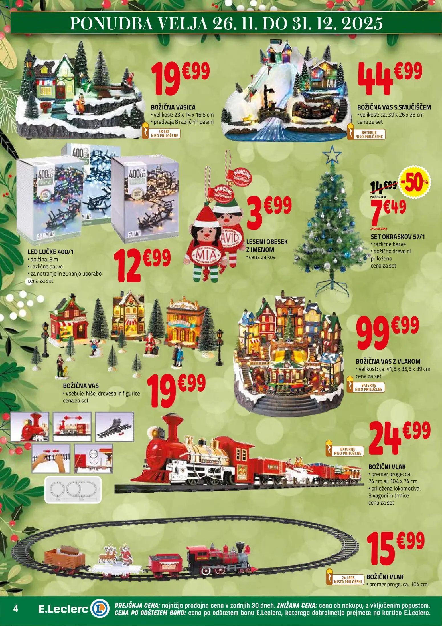 Novi E.leclerc katalog ponudbe – veljaven od 26.11.2025 | Stran: 4 | Izdelki: Baterije, Kos