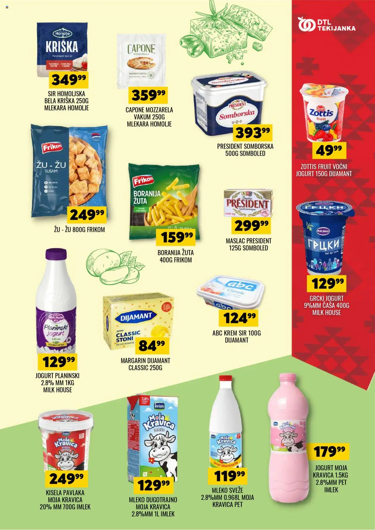 Tekijanka katalog - važi od 26.09.2025 | Strana: 5 | Proizvode: Maslac, Krem sir, Sir, Jogurt