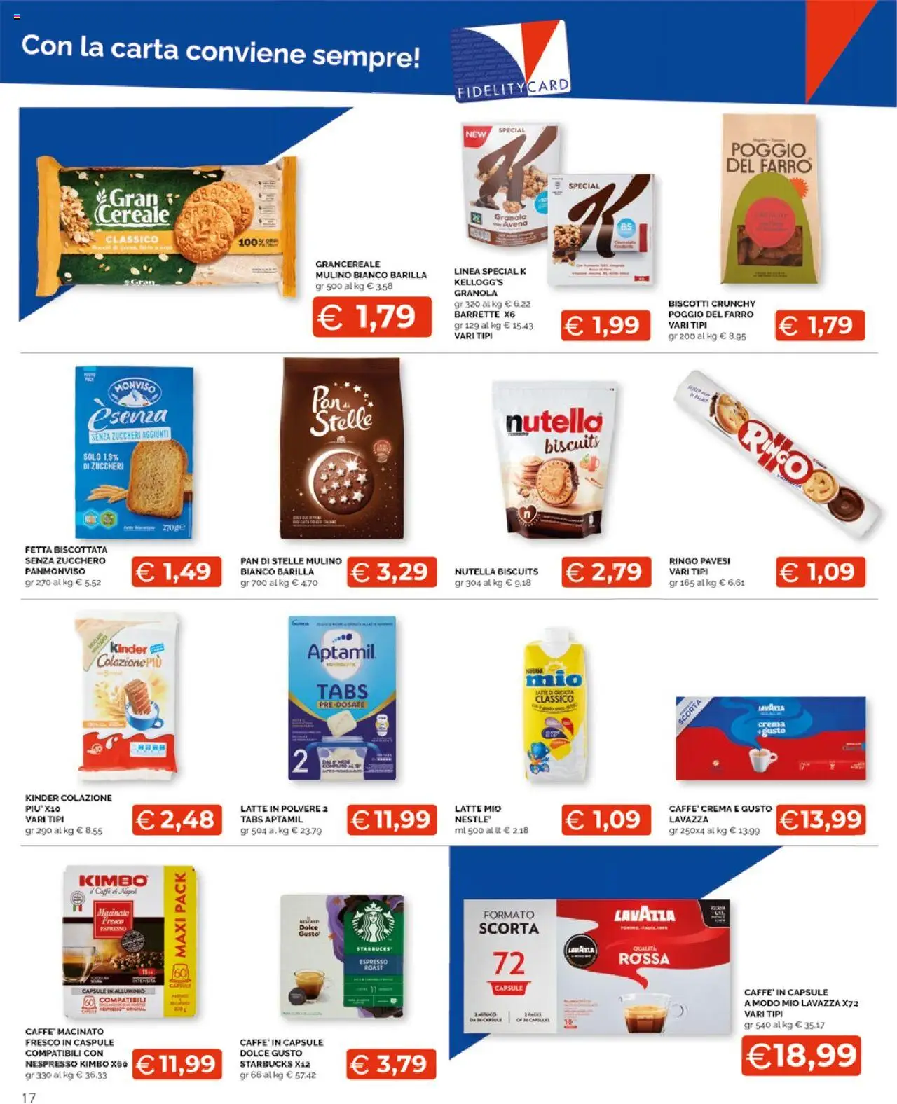 Volantino Mercatò del 18.09.2025 | Pagina: 17 | Prodotti: Biscotti, Alluminio, Lavazza, Farro