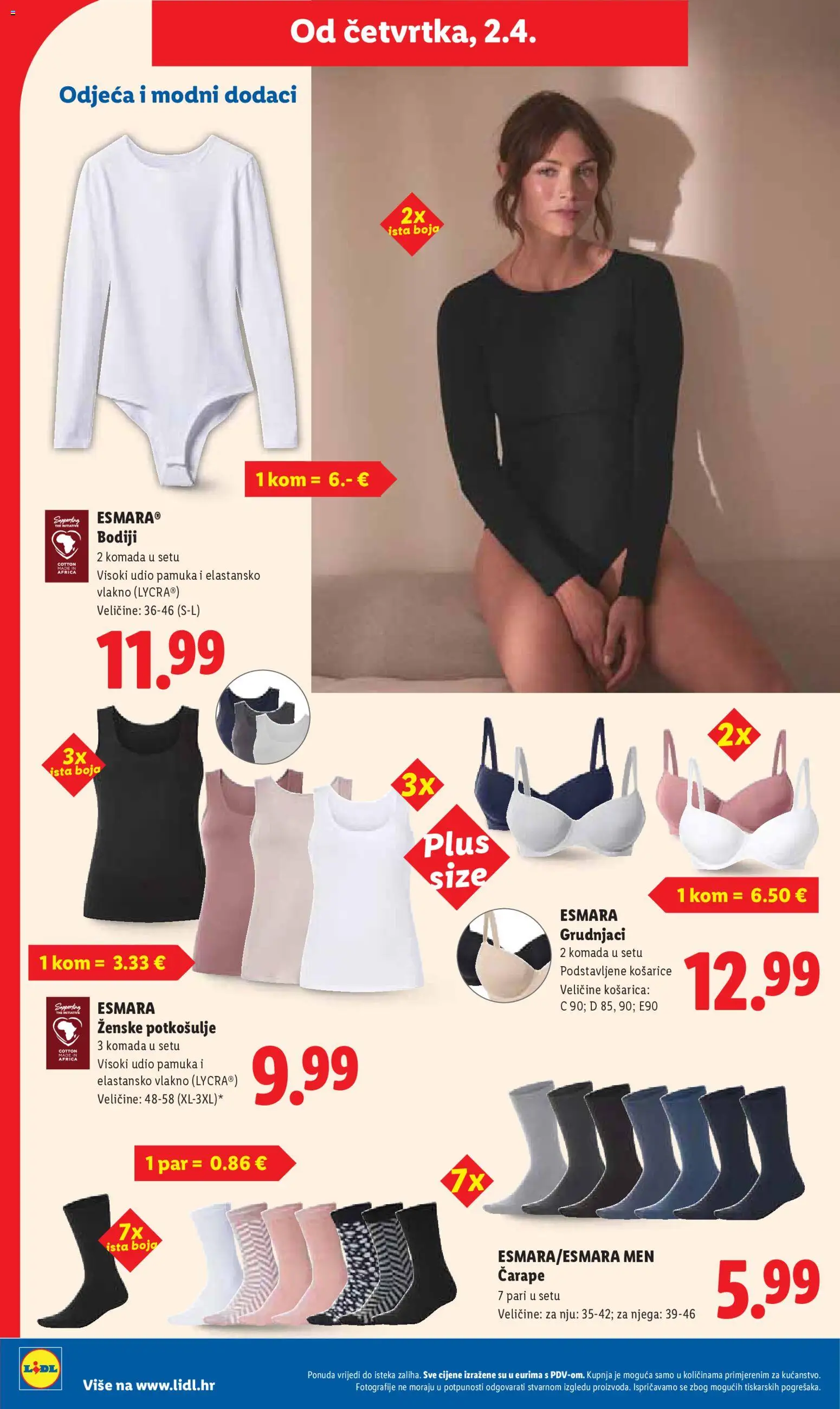 Lidl katalog | vrijedi od 30.03.2026 | Stranica: 50 | Proizvodi: Odjeća, Čarape