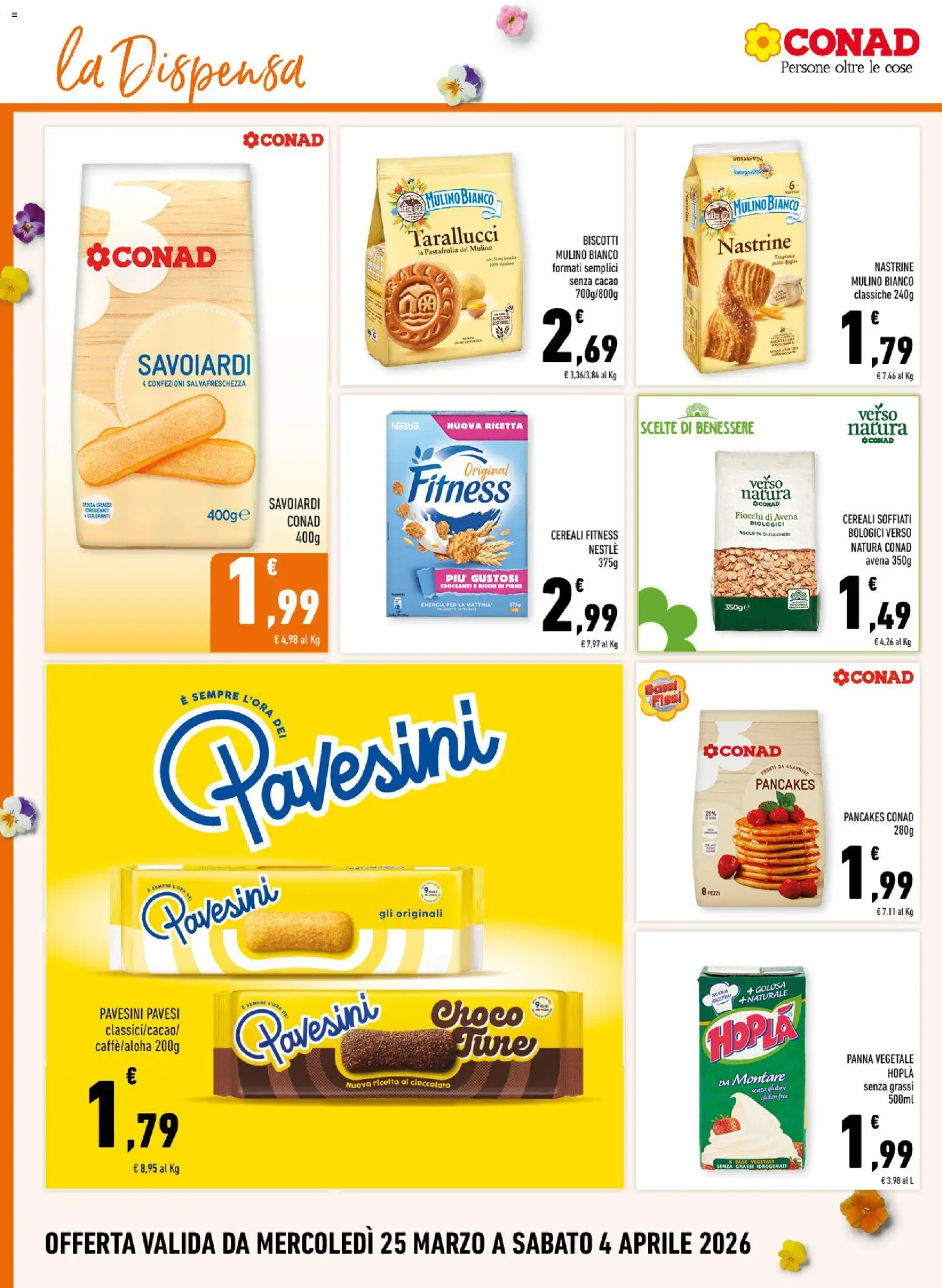 Volantino Conad del 25.03.2026 | Pagina: 12 | Prodotti: Cioccolato, Biscotti, Cacao, Savoiardi