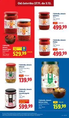 S ljubavlju, domaće Domaći ajvar, Blagi ili ljuti 550 g - pregled Lidl kataloga - važi od 27.11.2025 | Strana: 51 | Proizvode: Ajvar, Salata, Ljutenica, Feferoni