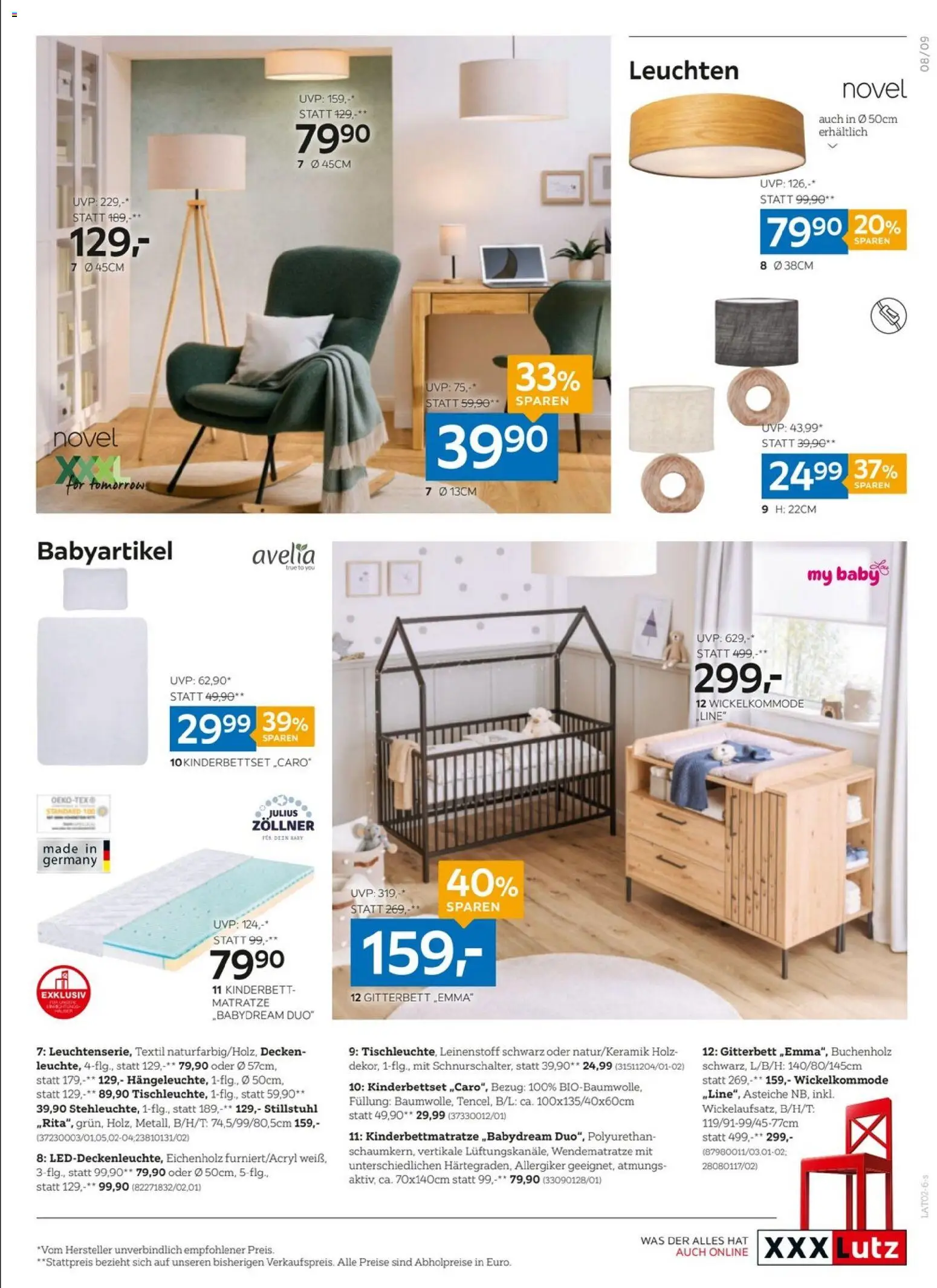 XXXLutz Heimtextilienwochen gültig ab 20.01.2026 | Seite: 9 | Produkte: Matratze