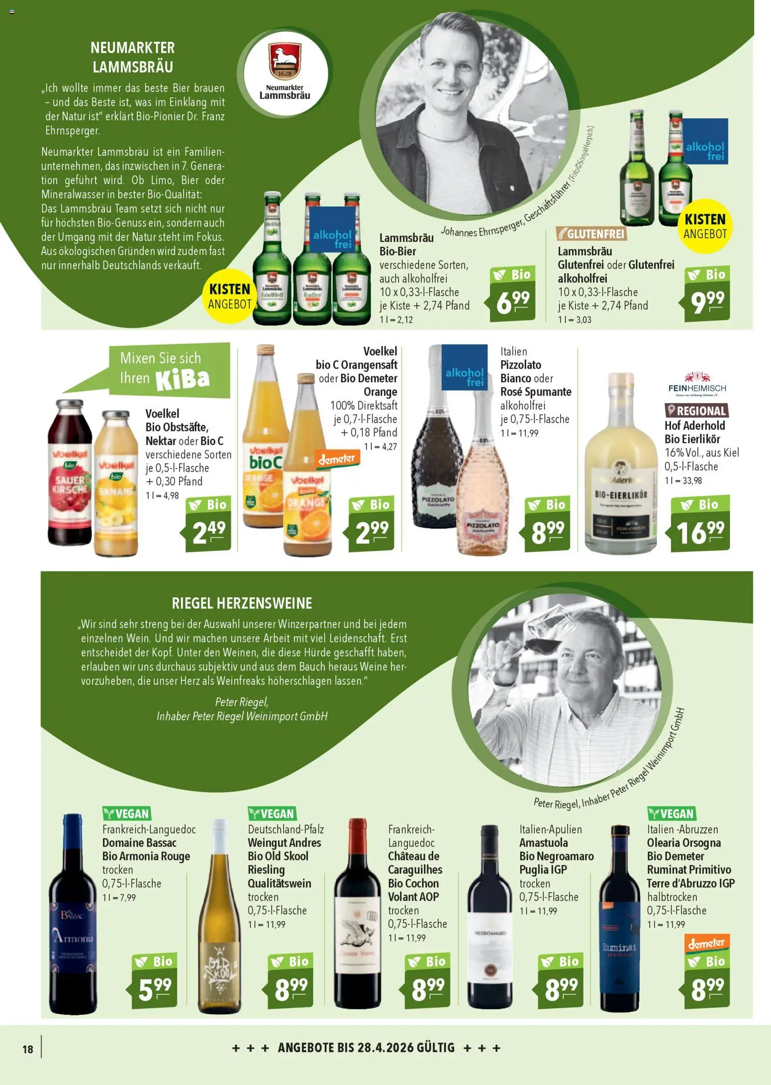 CITTI Markt Bio logisch! – gültig ab 01.04.2026 | Seite: 18 | Produkte: Bier, Rouge, Mineralwasser, Radler