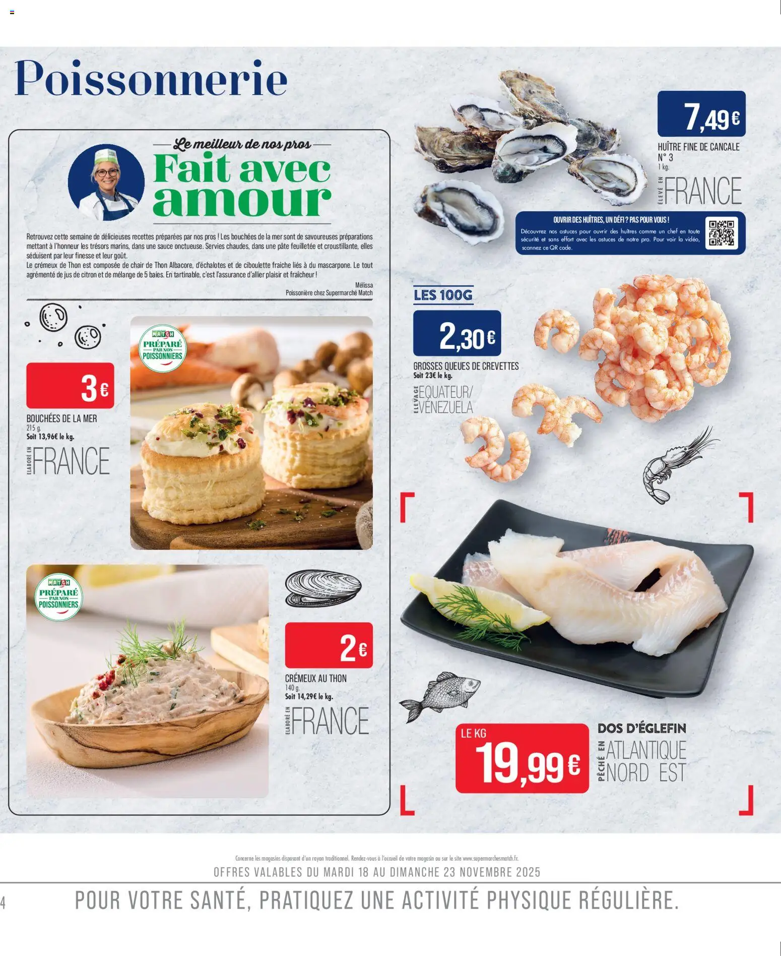 {H1} | Page: 4 | Produits: Crevettes, Dos d'églefin, Pâte feuilletée, Jus