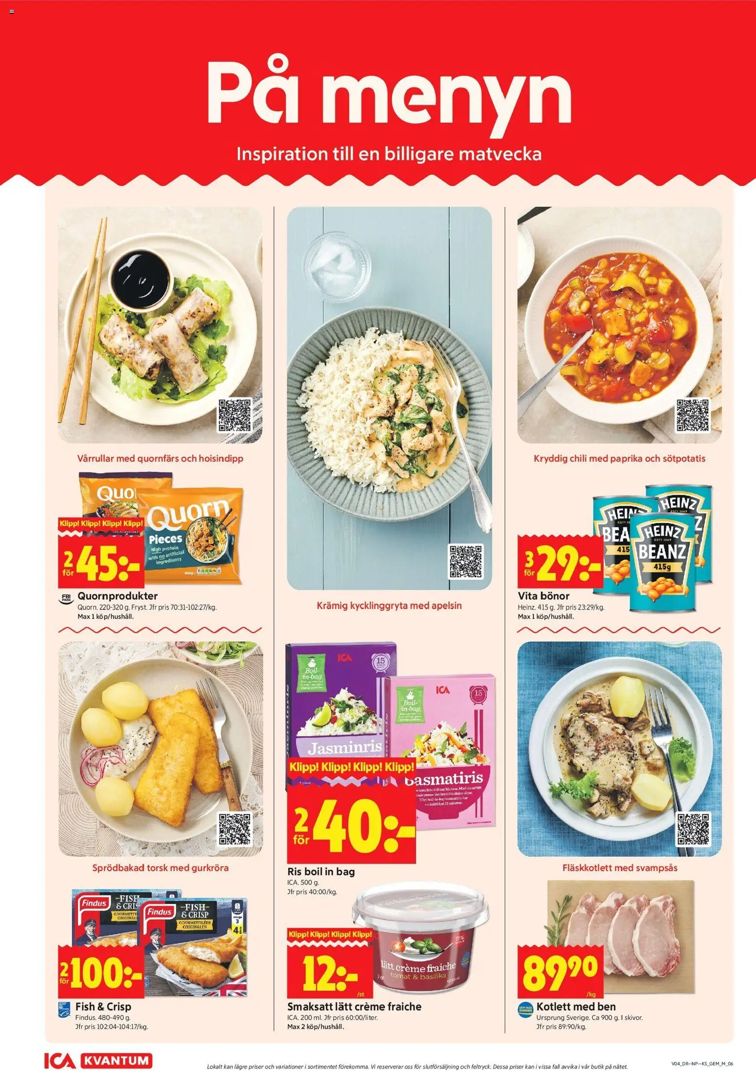 ICA Kvantum reklamblad aktuell från 19.01.2026 | Sida: 6 | Produkter: Creme fraiche, Chili, Ris, Apelsin