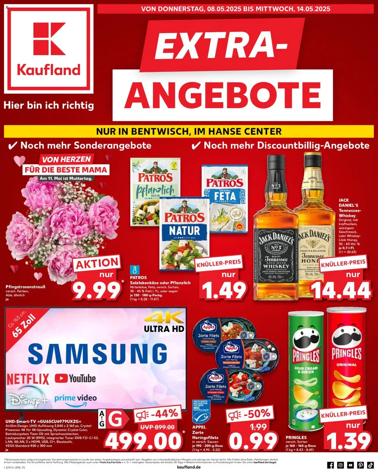 Kaufland - Rostock - gültig ab dem 08.05.2025 | Seite: 1 | Produkte: Lautsprecher, Patros, Pringles, Chips