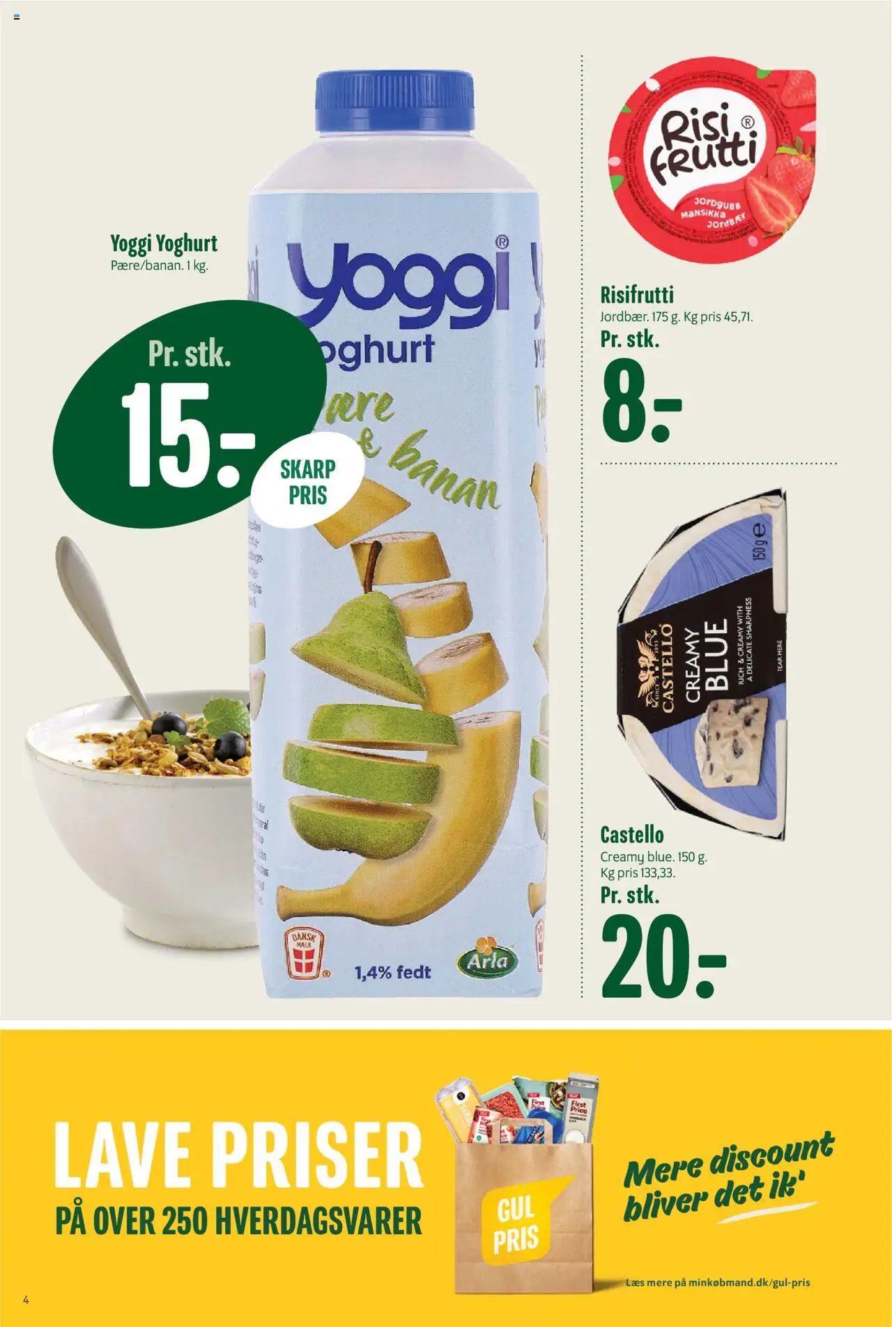 Min Købmand tilbudsavis – gyldig fra 19.09.2025 | Side: 4 | Produkter: Yoghurt, Jordbær