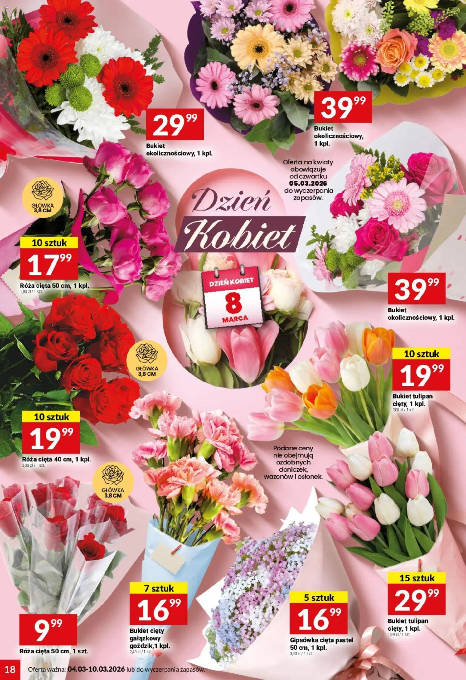 Twój Market gazetka od 04.03.2026 | Strona: 18 | Produkty: Kwiaty
