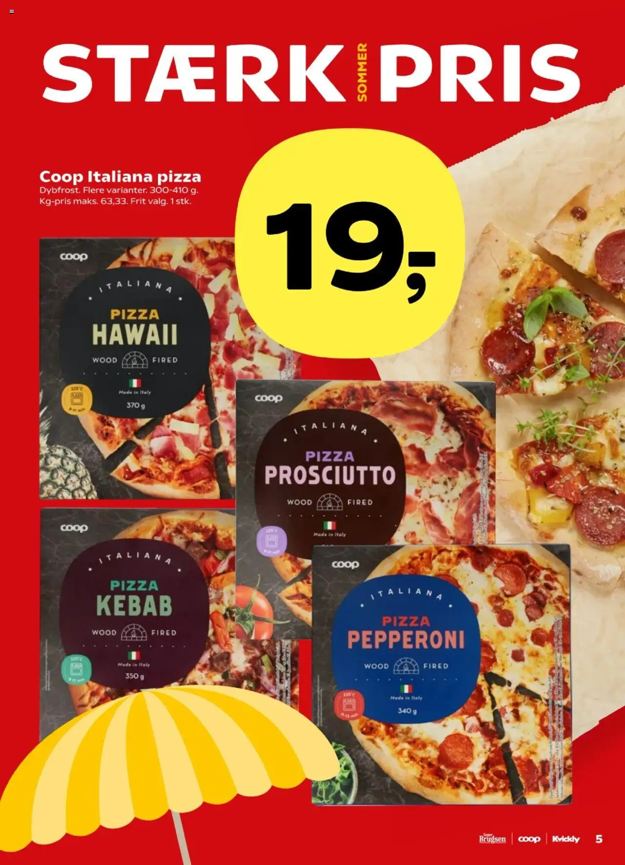 Kvickly Tilbudsavis gyldig fra 01.08.2025 | Side: 5 | Produkter: Pizza, Kebab