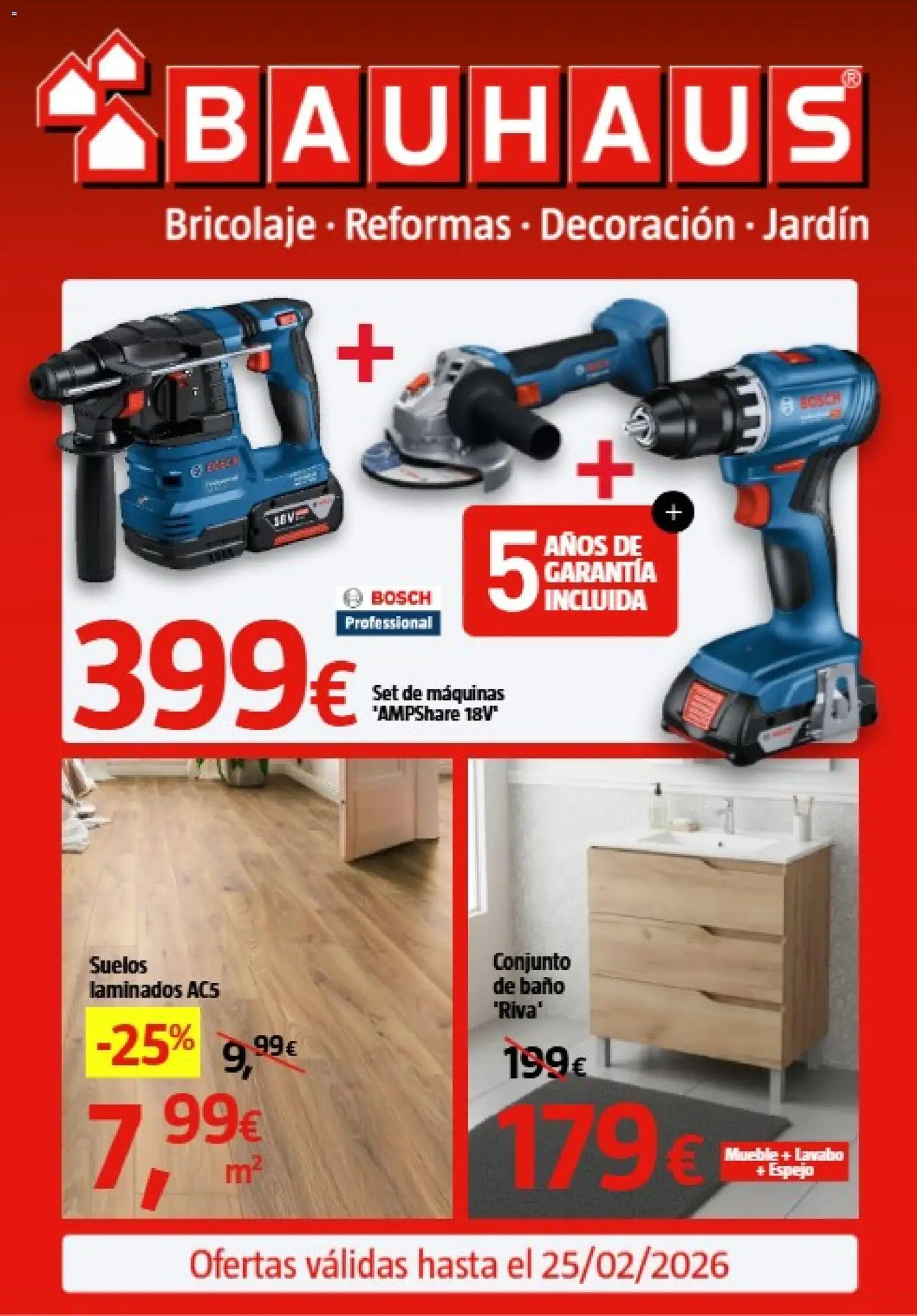 Bauhaus folleto │ válido desde el 29.01.2026 | Página: 1 | Productos: Lavabo, Baño, Espejo