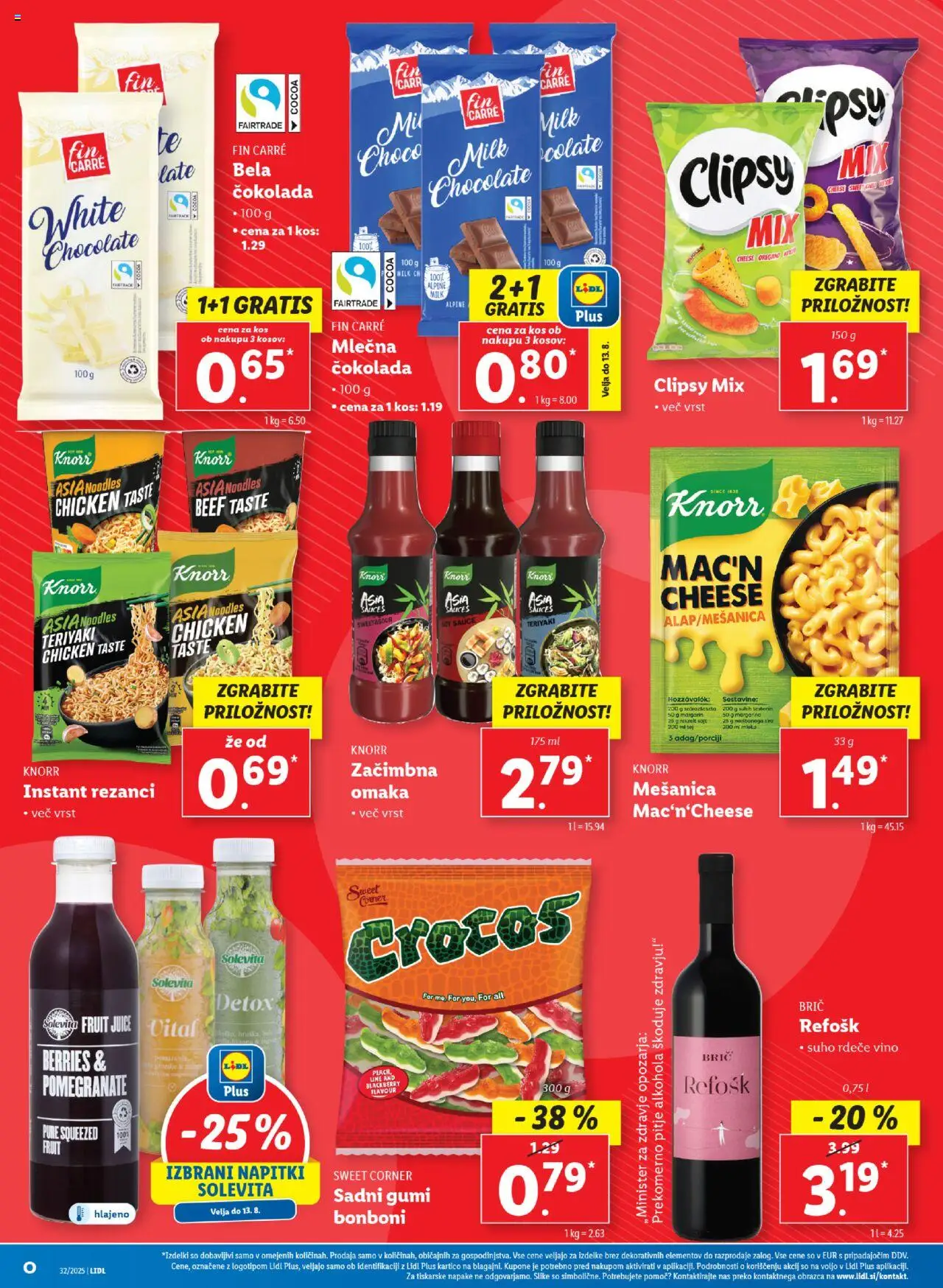 Lidl - Maribor │ velja od 07.08.2025 | Stran: 14 | Izdelki: Bonboni, Cokolada, Vino, Omaka