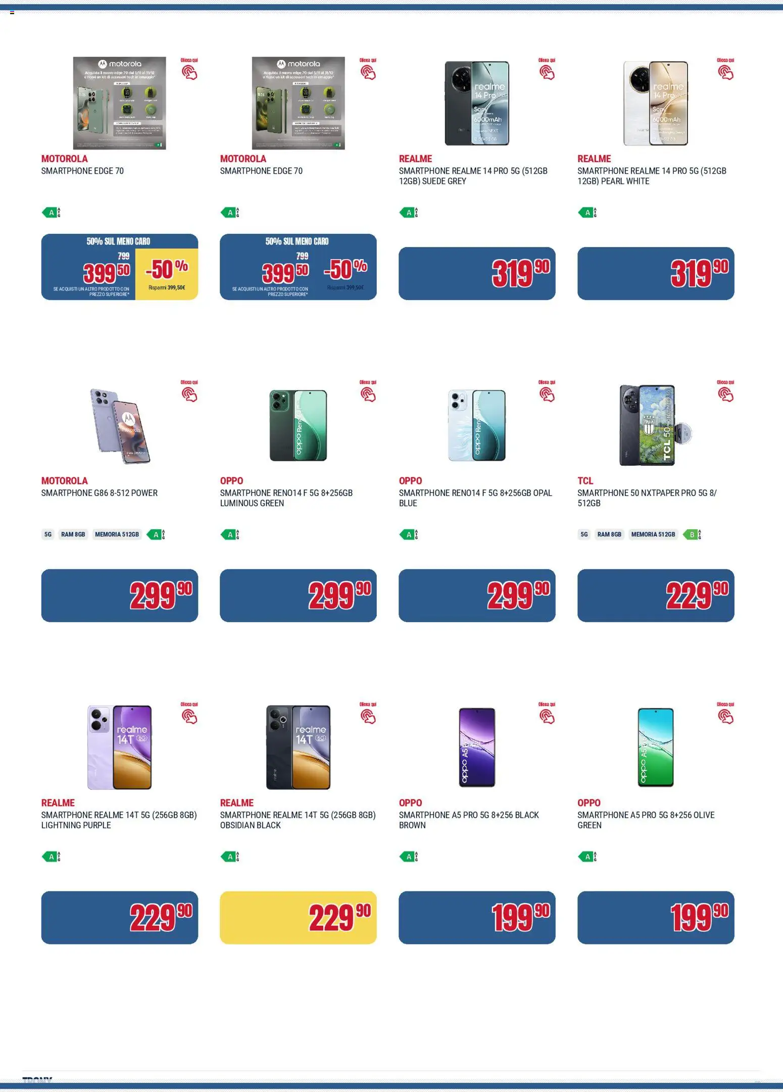 Volantino Trony del 04.12.2025 | Pagina: 9 | Prodotti: Olive, Smartphone