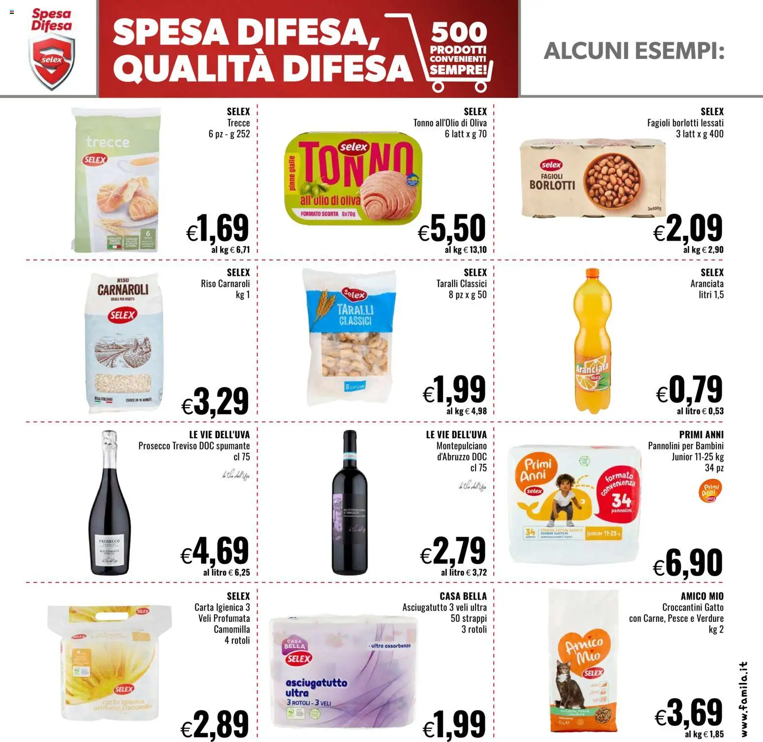 Volantino Famila del 22.01.2026 | Pagina: 19 | Prodotti: Carta igienica, Prosecco, Fagioli, Asciugatutto