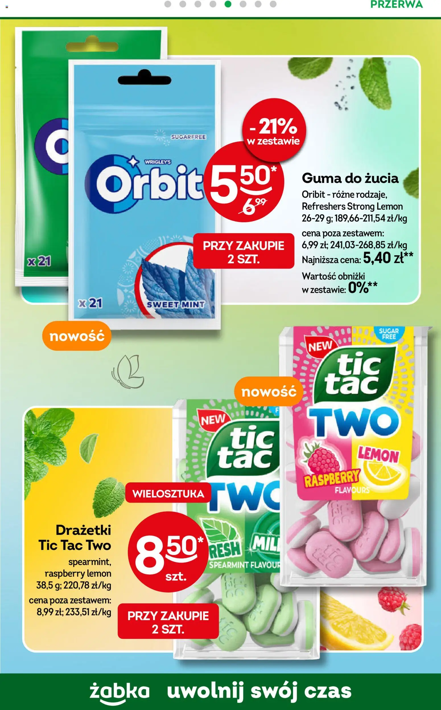 Żabka gazetka od 08.04.2026 | Strona: 62 | Produkty: Guma do żucia