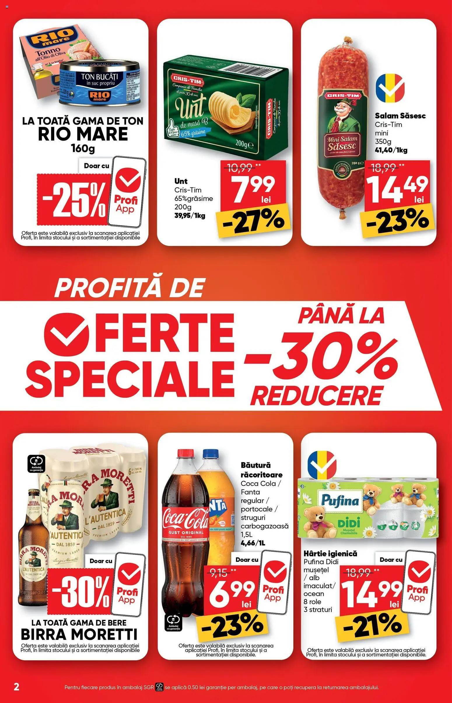 Noul catalog Profi – valabil de la 04.03.2026 | Pagină: 2 | Produse: Masă, Role, Amerikan servis, Suc